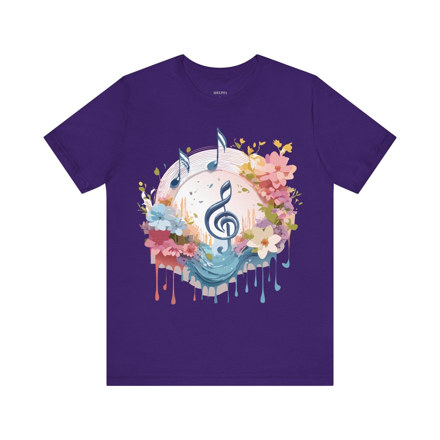 Adelpha Graphic Music T Shirt Unisex Jersey Short Sleeve Tee With Vintage Artwork