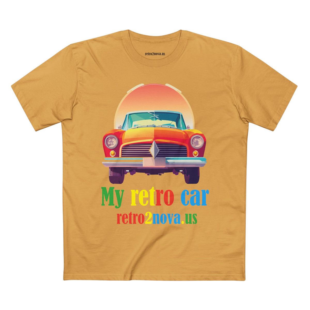 Retro Car Vintage Graphic Tee Staple Unisex 100 Cotton Tee Shirt - RC-10