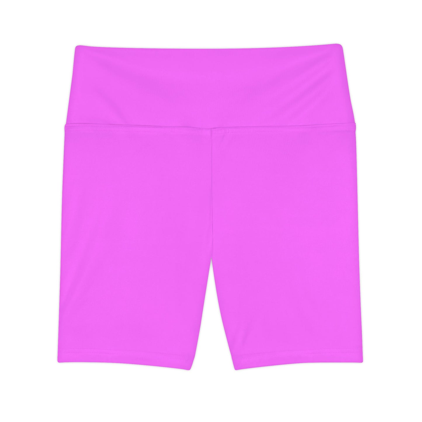 Bright Peony Purple High-Waist Pink Workout Shorts — Women's Athletic Biker Shorts for Gym, Yoga & Running