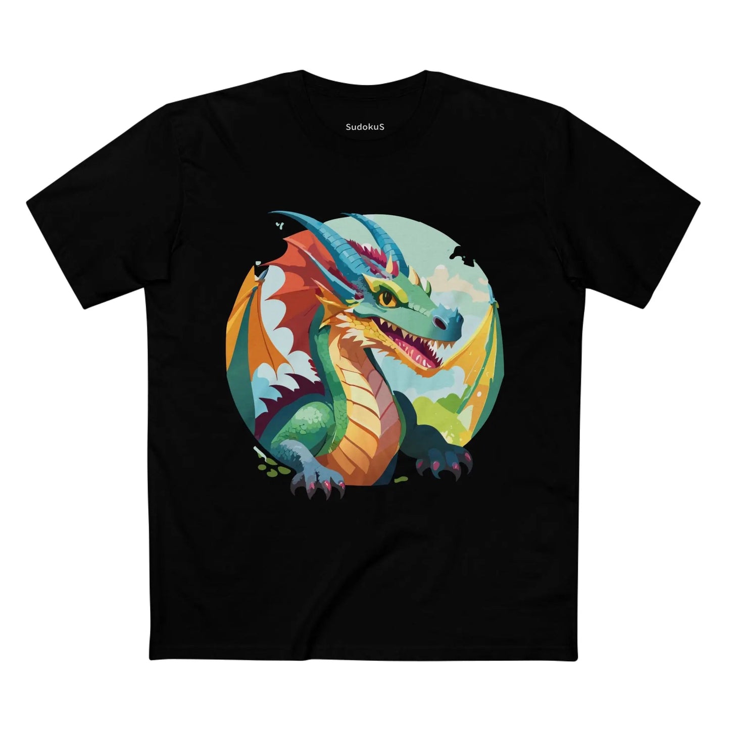 Dragon Graphic Unisex 100 Cotton Staple Tee 30