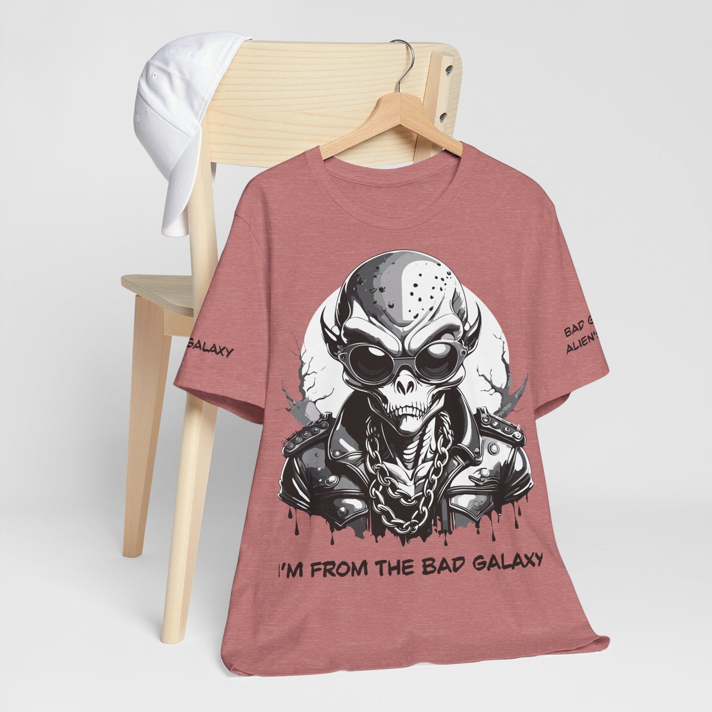 Tee Shirt With Alien From Bad Galaxy Made To Order One Hundred Percent Cotton Eco Inks Free Shipping