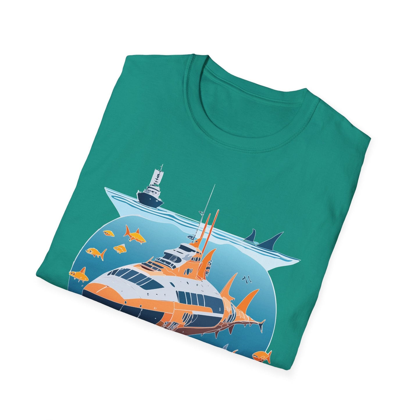 Ocean Tee Shirt Unisex Short Sleeve Gildan Softstyle 64000 Premium Comfort Ocean Artwork