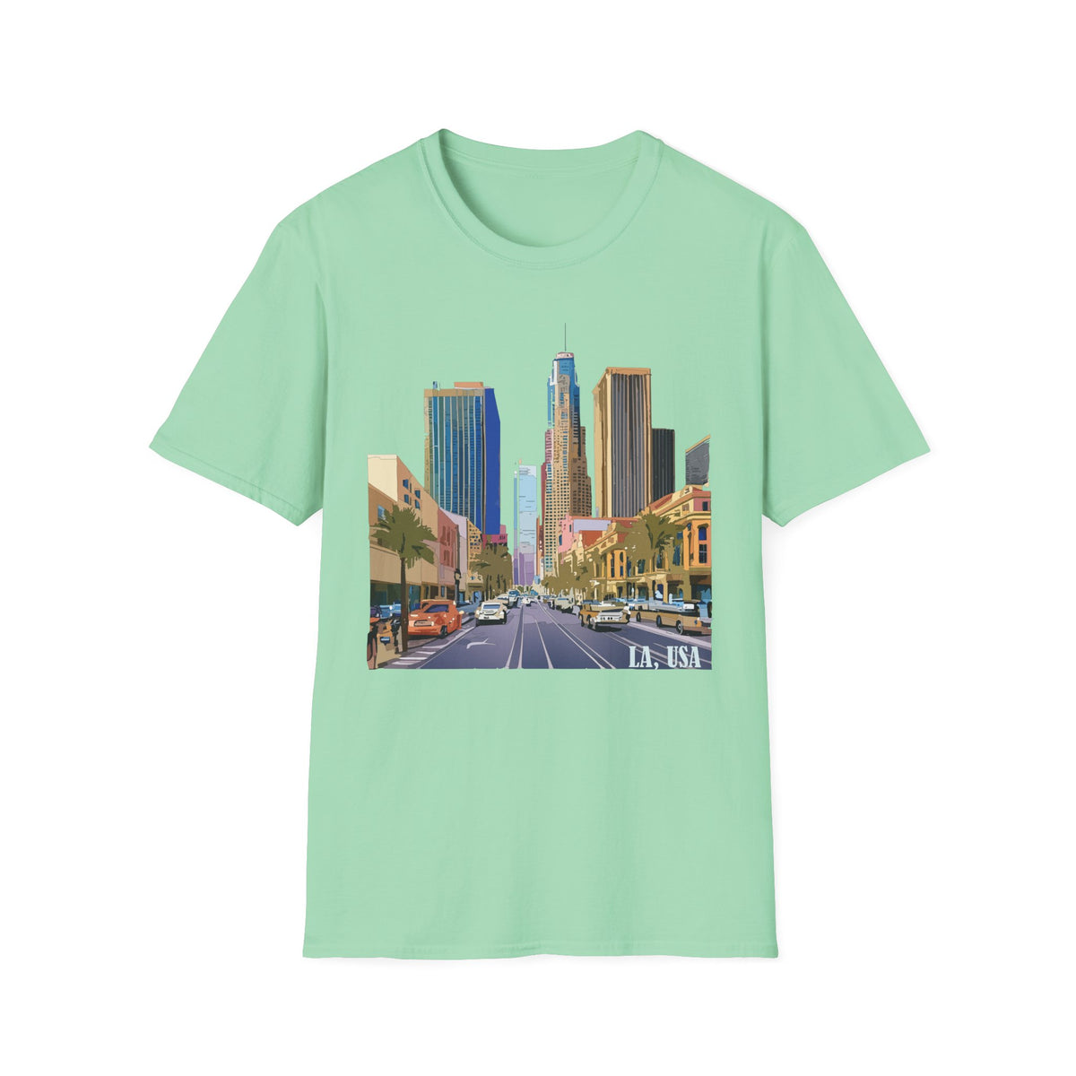Downtown Los Angeles City Skyline T-Shirt | Urban Cityscape Tee
