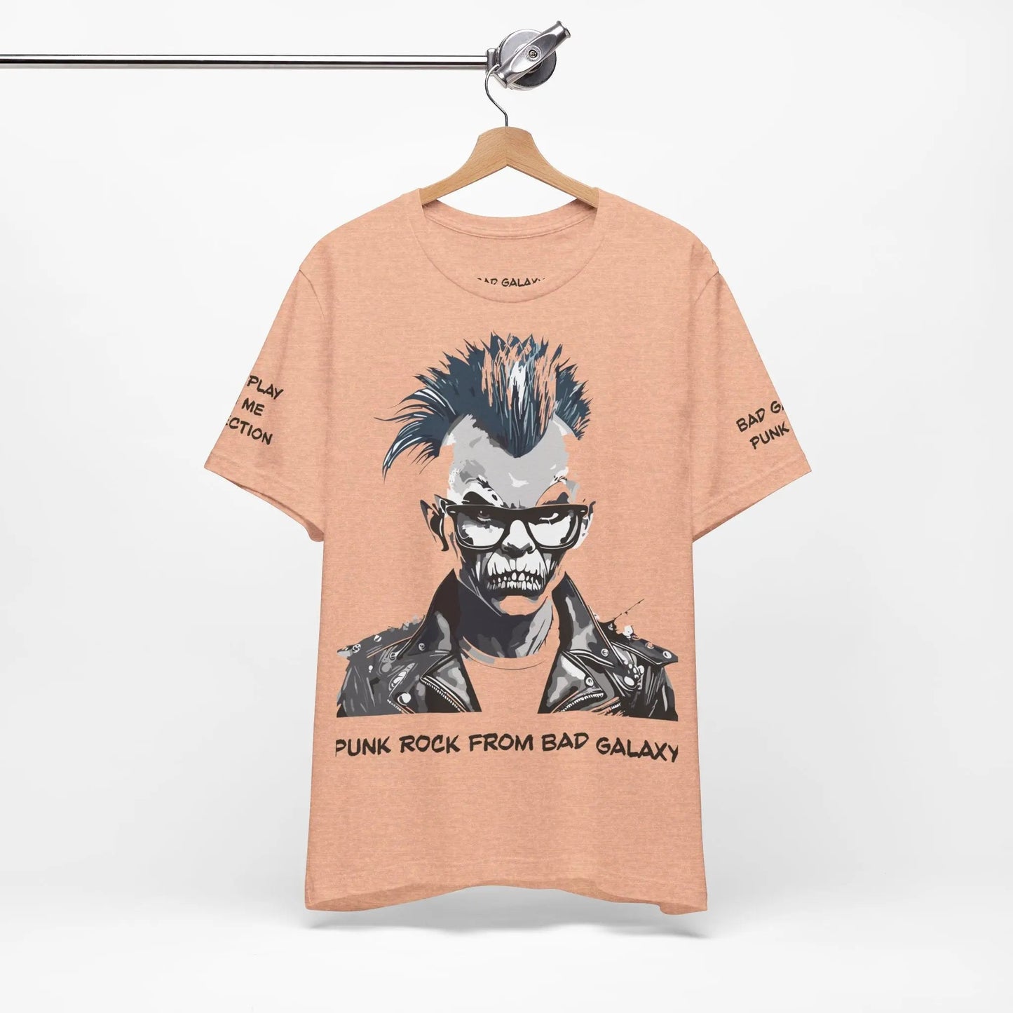 Bad Galaxy Punk Rock Tee Shirt Made To Order 100 Cotton Eco Friendly Inks Designed In USA