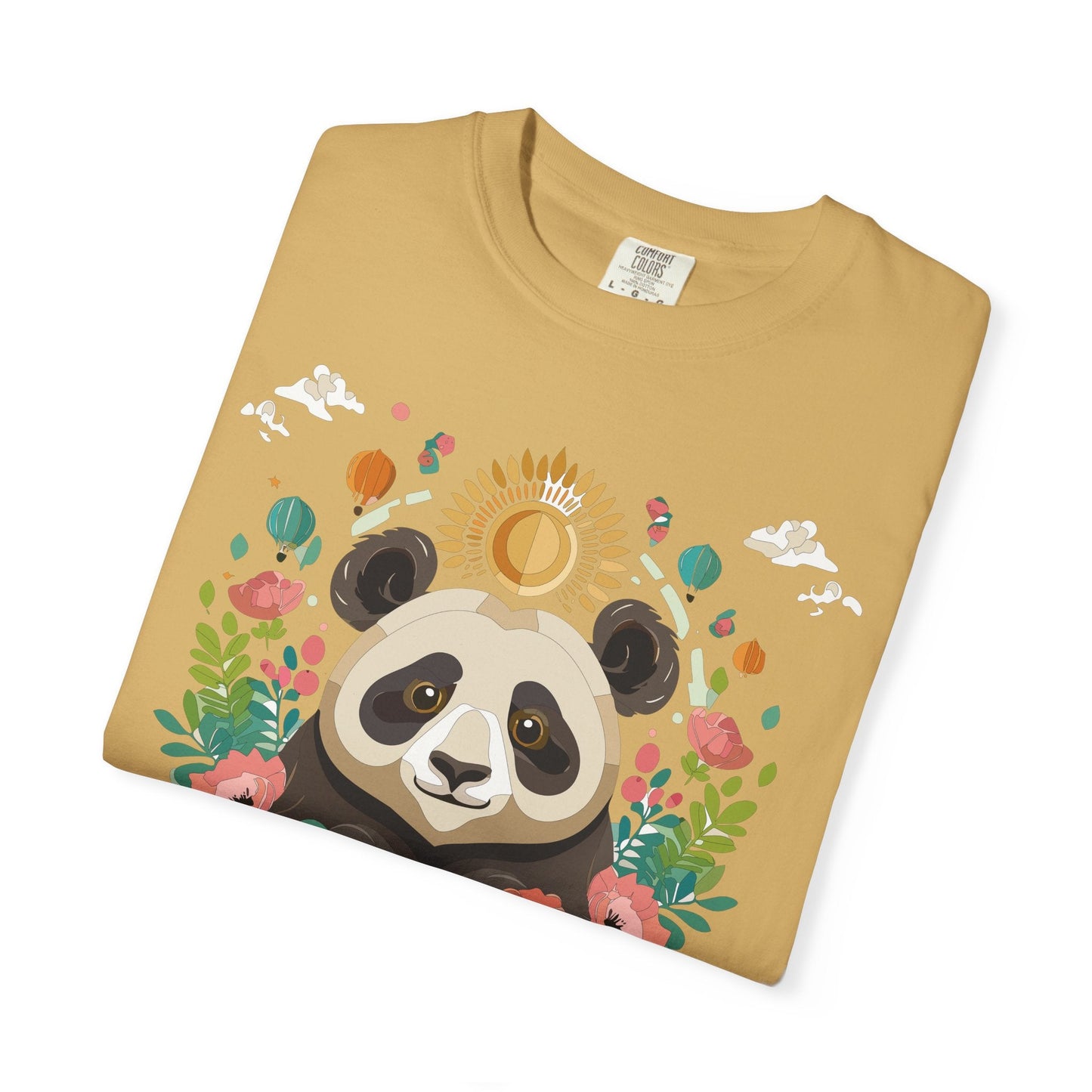 Panda Portrait Graphic T-Shirt Unisex Cotton Floral Animal Art Tee p4