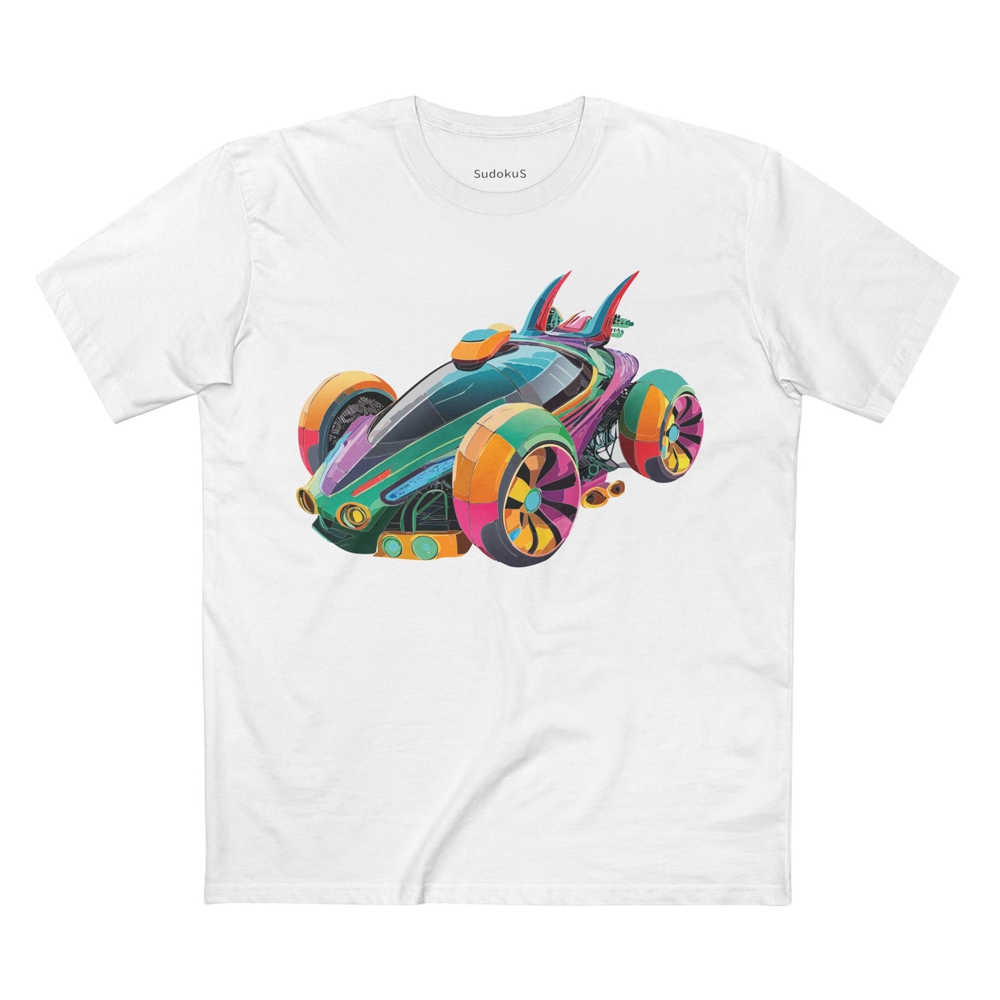 Car Graphic Unisex 100 Cotton Staple Tee 22