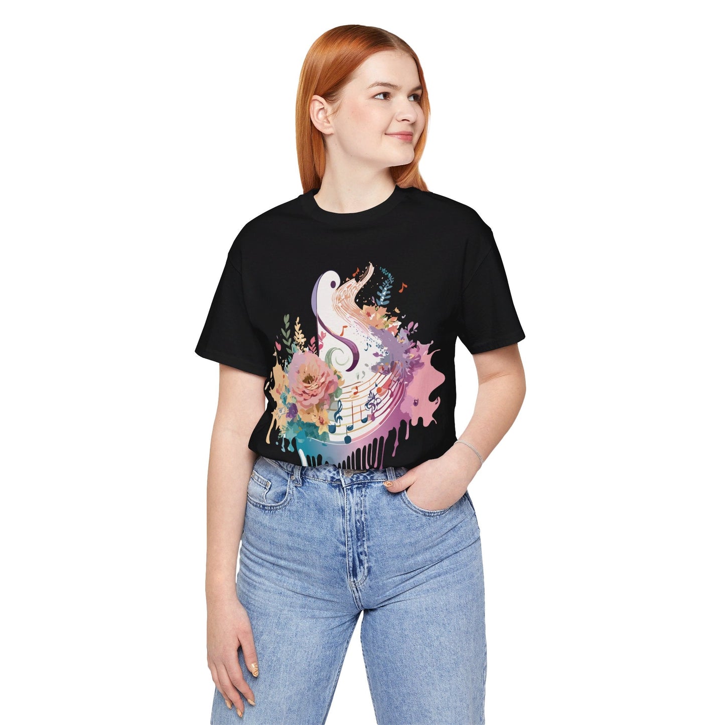 Adelpha Graphic Tee Unisex Short Sleeve Vintage Inspired Artwork Music Theme T Shirt