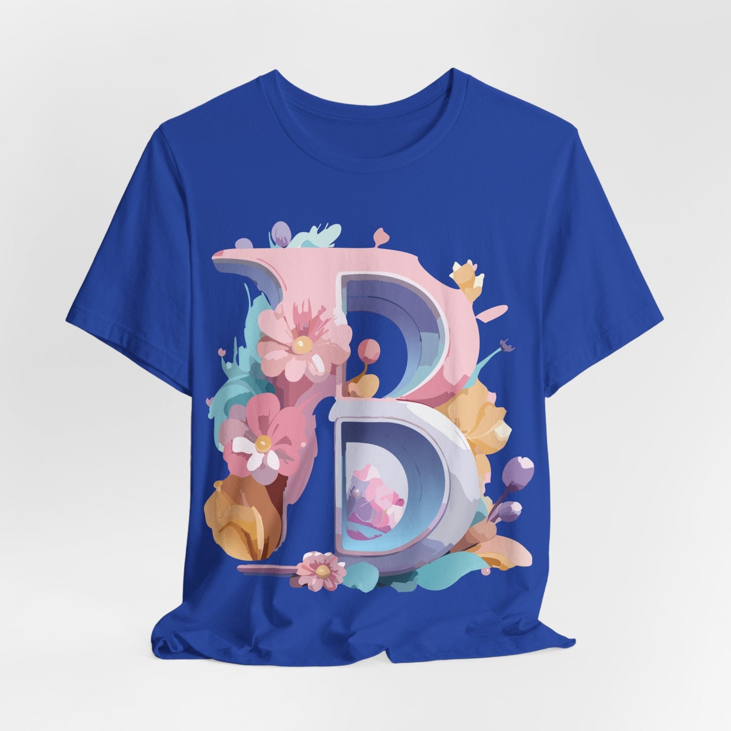Letter B Shirt Graphic Tee Unisex Vintage Inspired Artwork Adelpha Art Design Short Sleeve