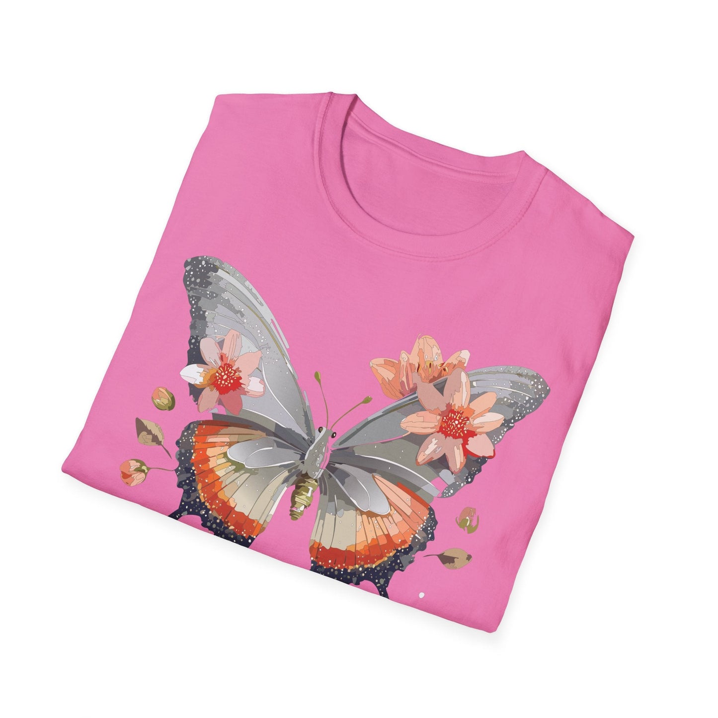 Monarch Butterfly T Shirt Unisex Softstyle Gildan 64000 100 Percent Ring Spun Cotton Tee