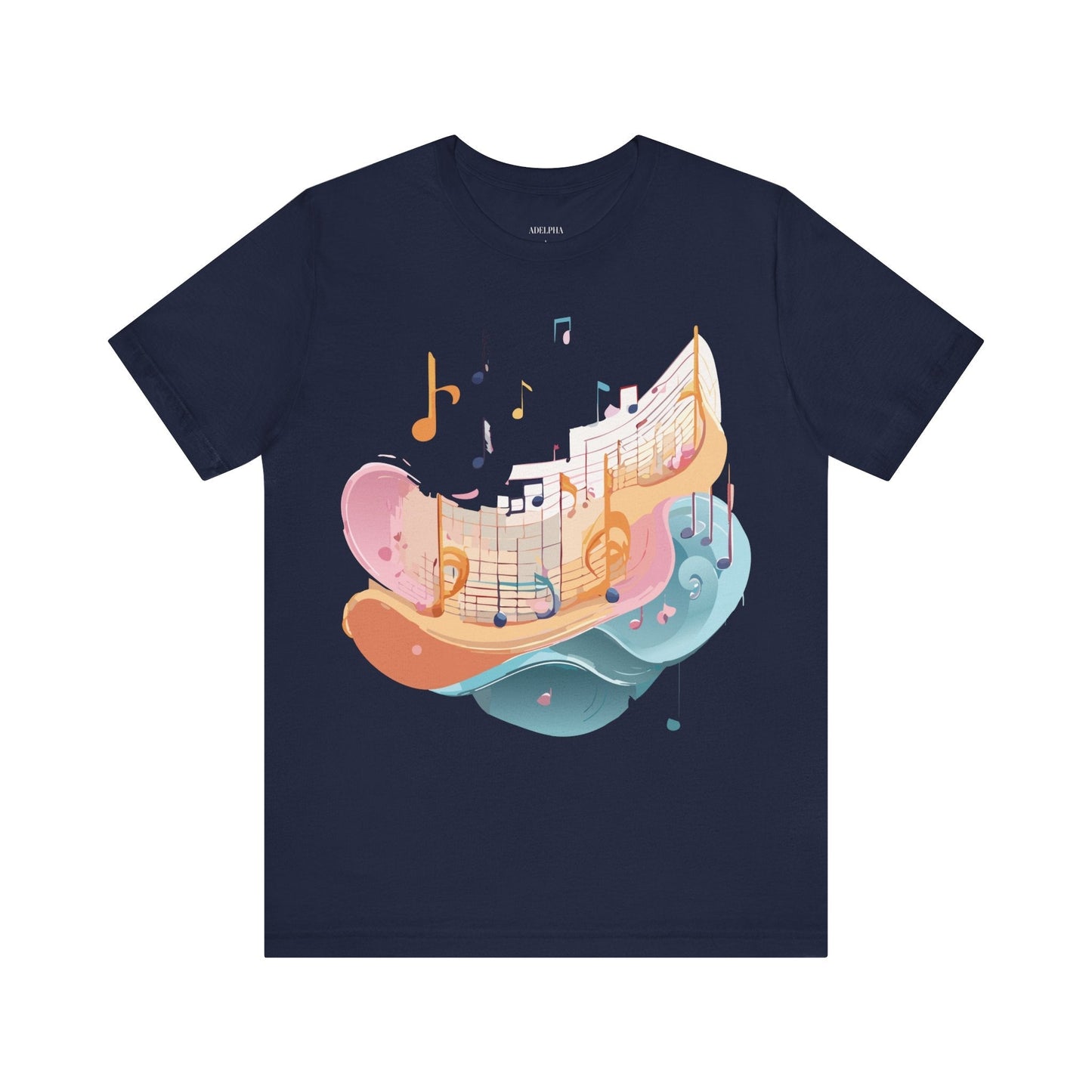 Music Graphic Unisex 100 Cotton Vintage Art with Musical Elements Tee 27