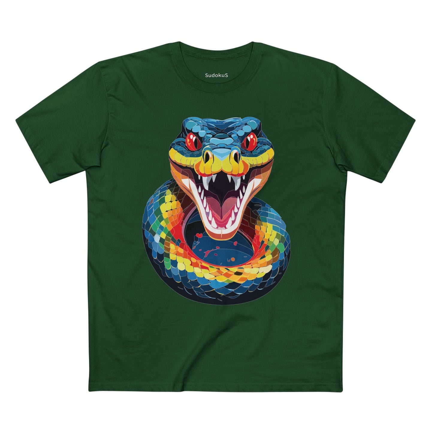 Snake Graphic Unisex 100 Cotton Staple Tee with Animal Design Artwork 1