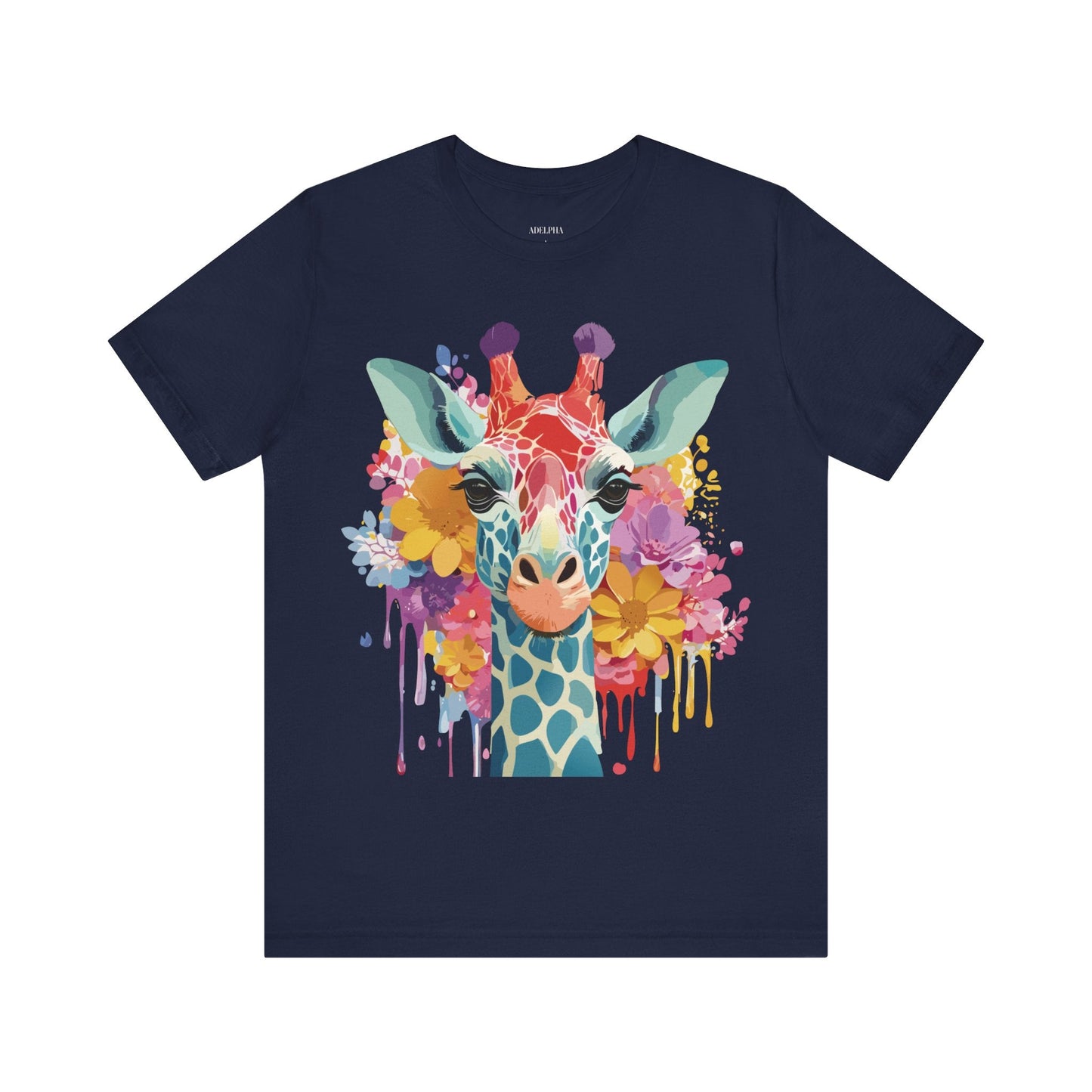Adelpha Giraffe Graphic Tee Unisex Jersey Short Sleeve Vintage Inspired Art Design