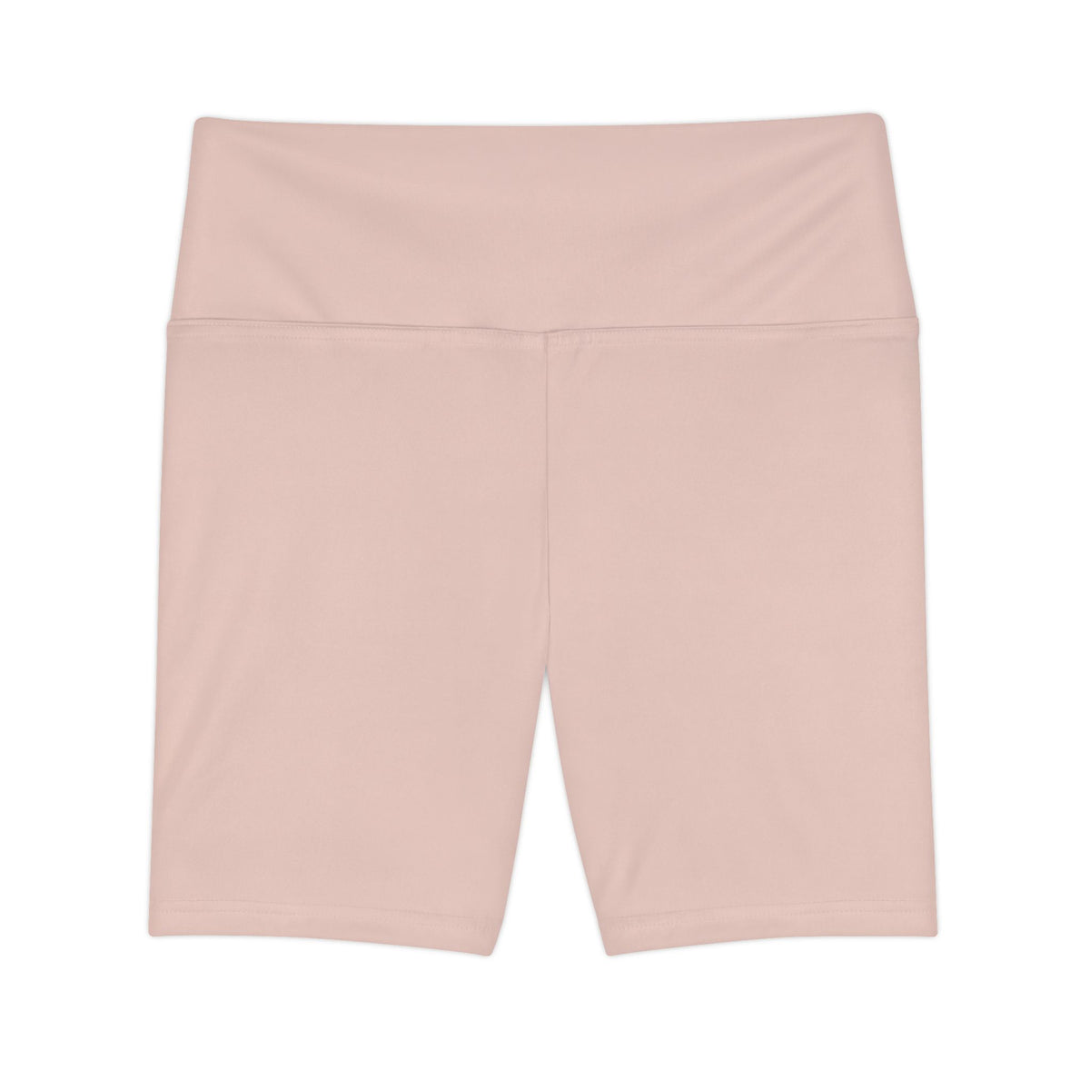 Almond Silk Beige Women's Nude Pink High-Waist Workout Shorts — Biker Fitness Activewear