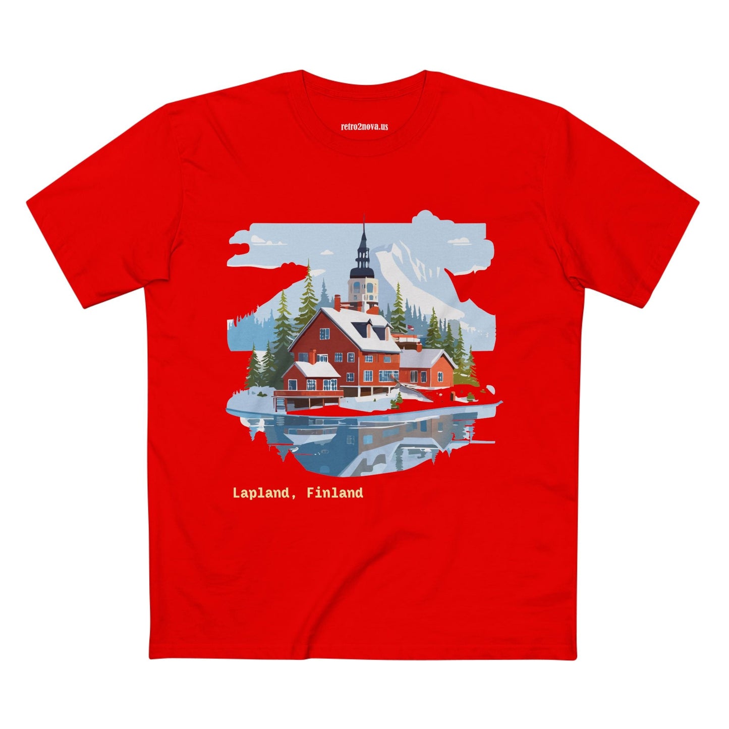 Lapland Travel Shirt Unisex Premium Cotton Tee With Original Art Design TT4 Retro2Nova