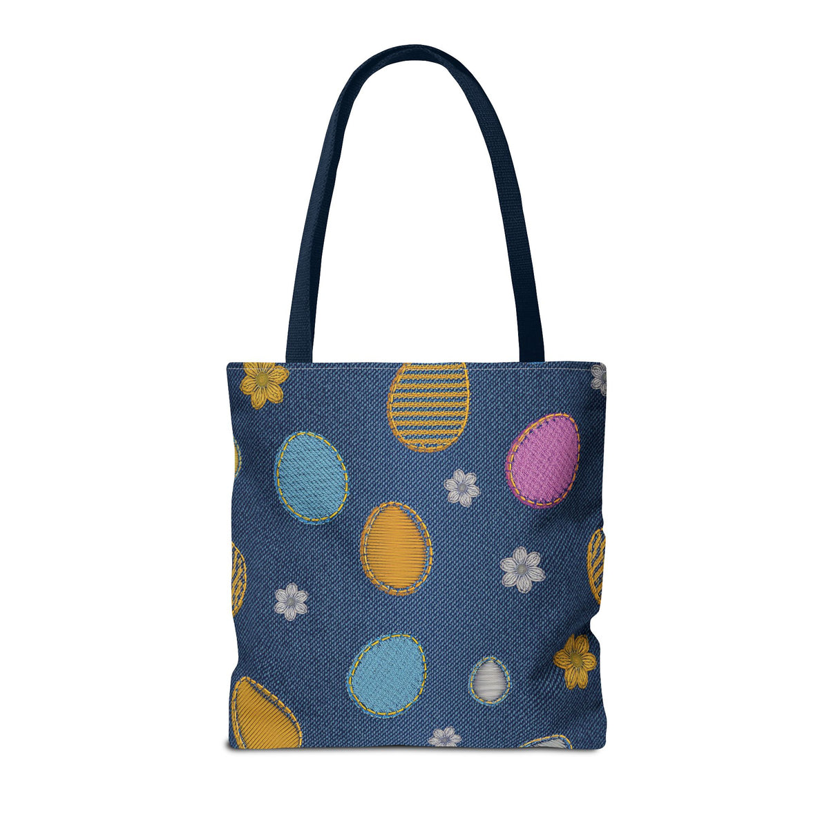 Easter Graphic Design Denim Fabric Imitation Print Unisex Canvas Bag Poly Spun 3 Sizes Tote Bag 204-14