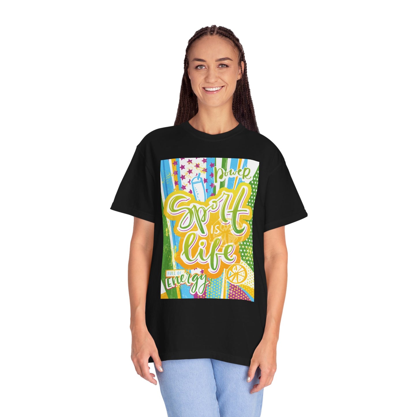 Unisex-T-Shirt mit Sports-Art-Design