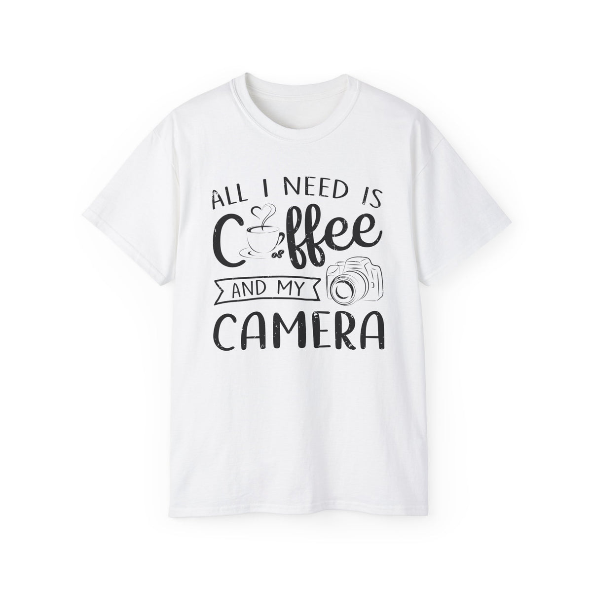 All I Need Is Coffee and My Camera Tee | Photographer Coffee Shirt