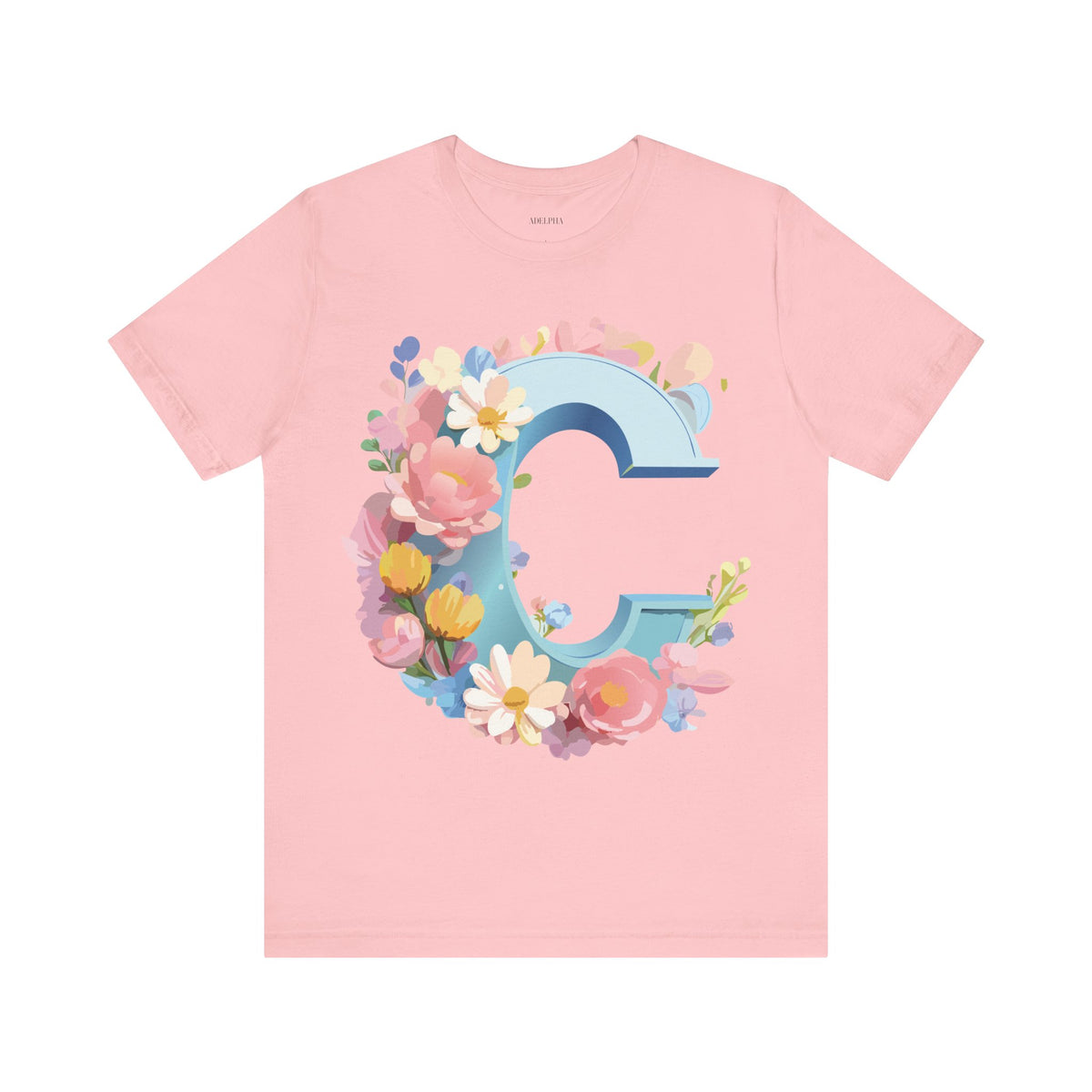 Letter C Graphic Unisex Cotton Bella+Canvas Tee with Art Letter Design