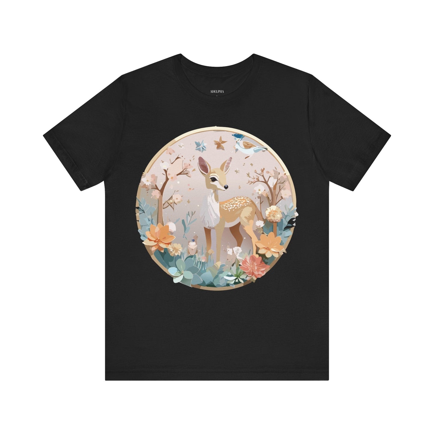 Adelpha Medallion Shirt Unisex Graphic Tee Vintage Inspired Art Design Short Sleeve T Shirt