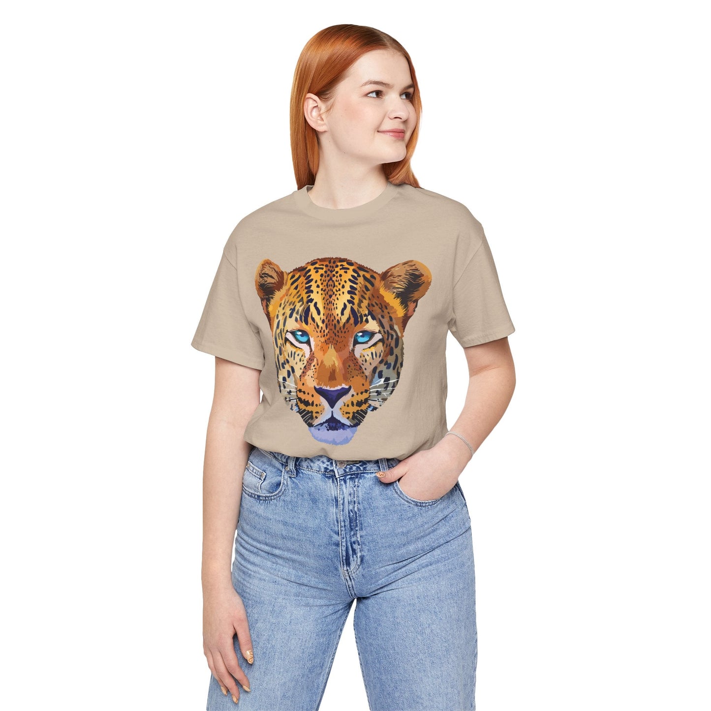 Unisex Animal Print Tee Shirt With Art Design Wild Animals Graphic Tee For Everyday Wear