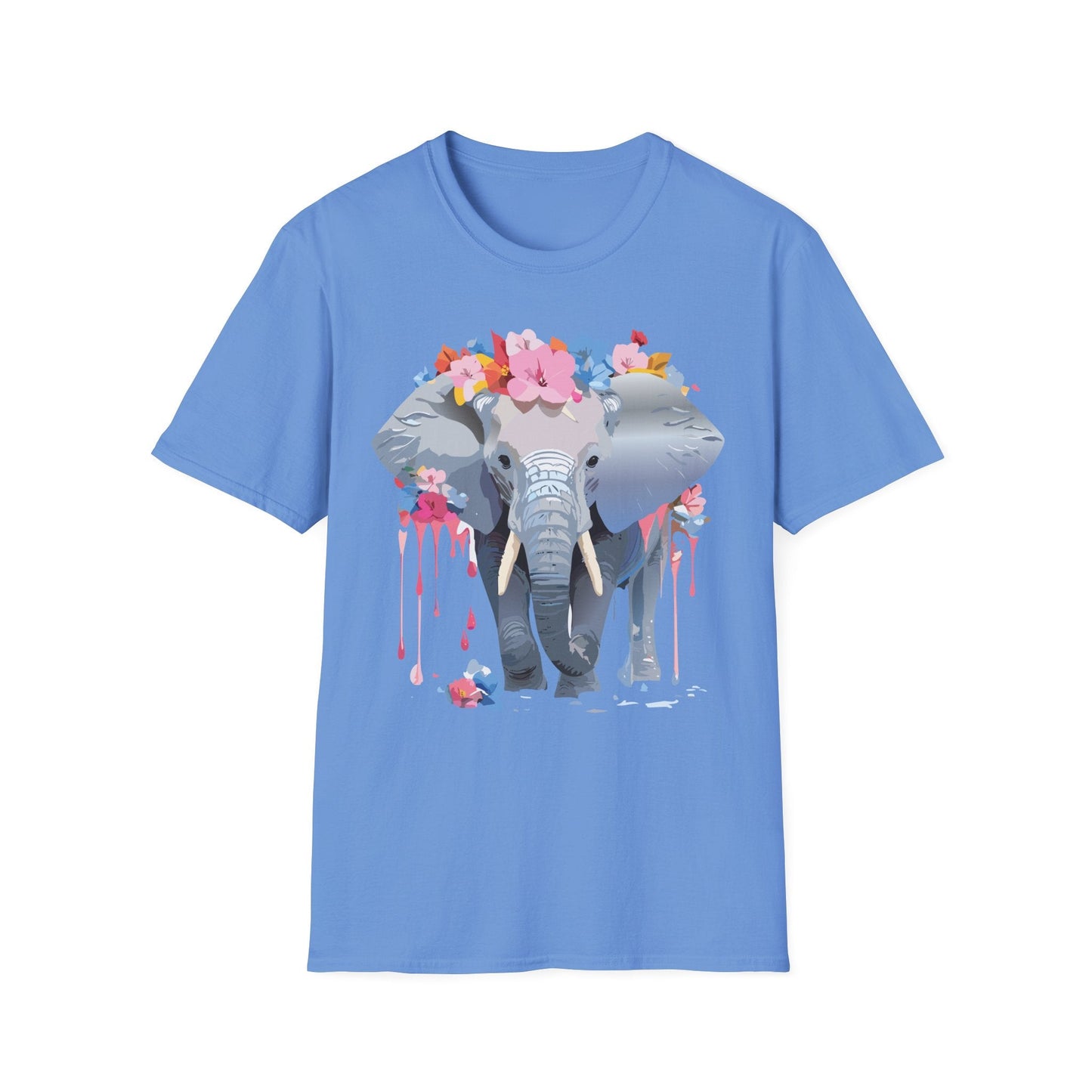 Elephant Graphic T Shirt Unisex Animals Tee Softstyle 64000 Gildan Comfort Breathable