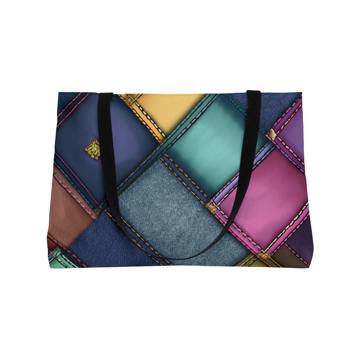 Denim Print Yoga Bag High-Quality 100% Spun Polyester 24x13 Canvas Gym Bag 43