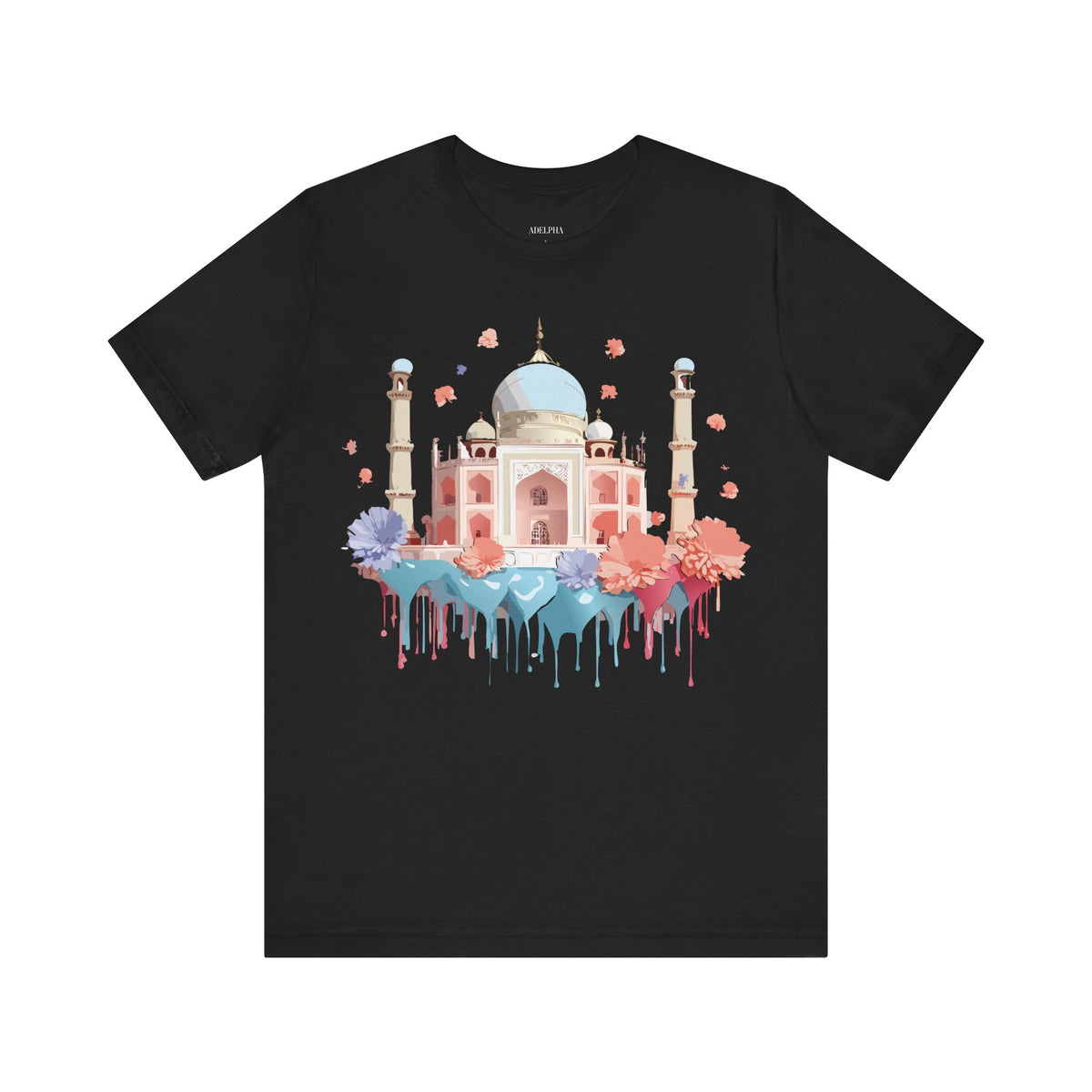 Graphic Unisex Cotton Bella+Canvas Tee Shirt with Taj Mahal