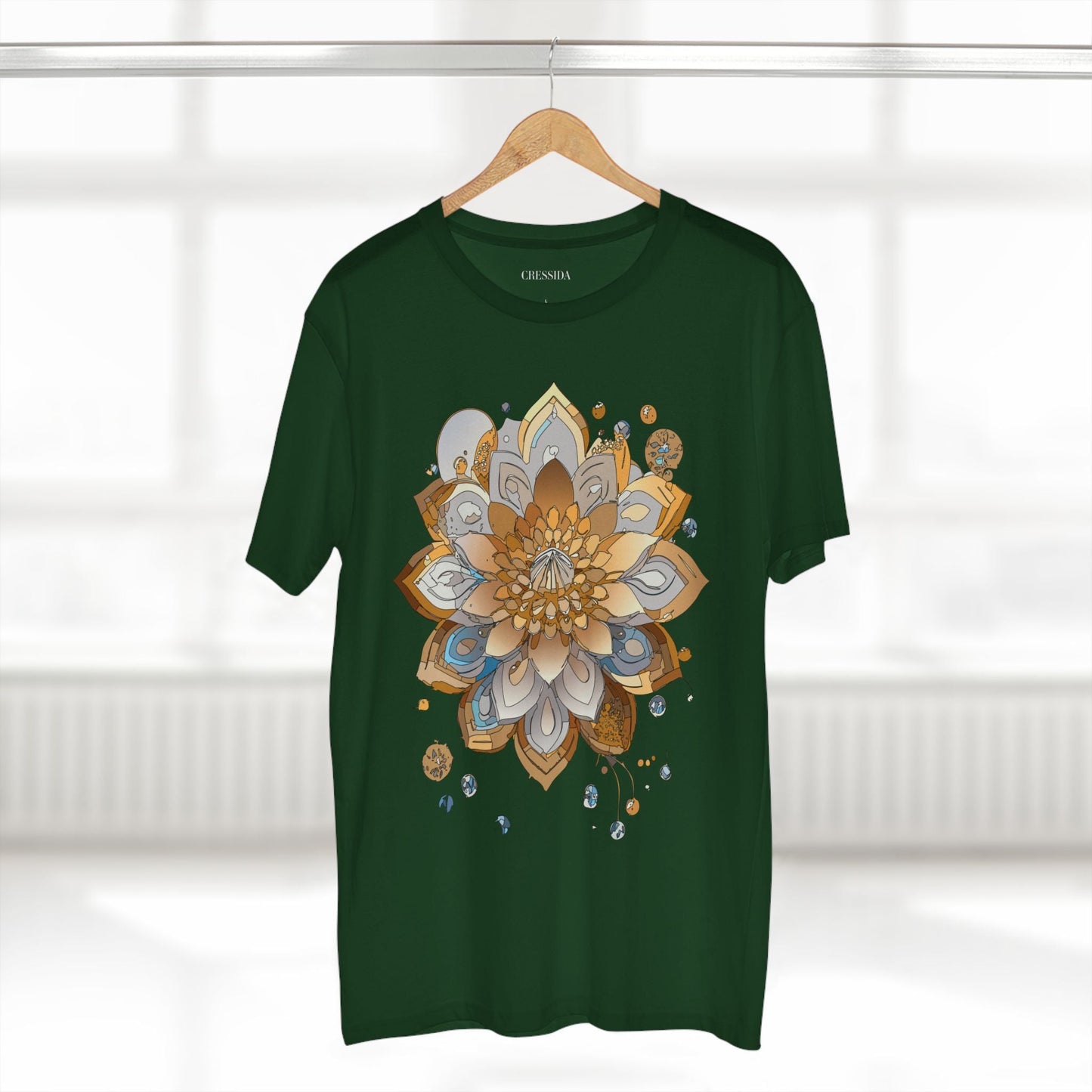 Floral Graphic T-Shirt Unisex 100 Cotton Art Design with Antique Flowers Tee 6