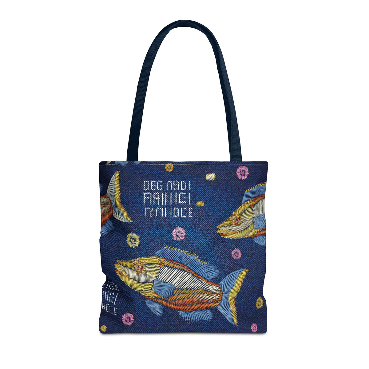 Denim Fabric Imitation Print Unisex Canvas Bag Poly Spun 3 Sizes Tote Bag 193-5