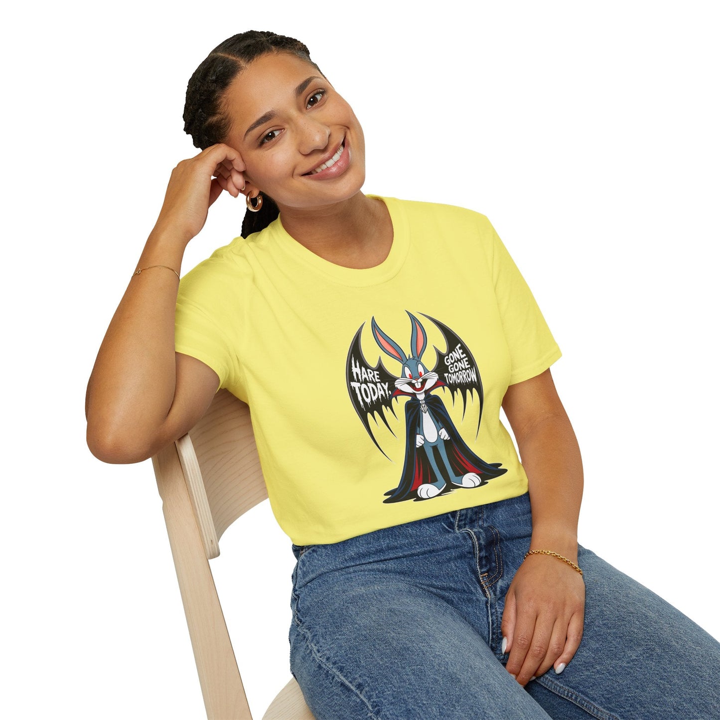 Bugs Bunny T Shirt Cartoon Art Design Unisex Gildan Softstyle 100 Percent Ring Spun Cotton