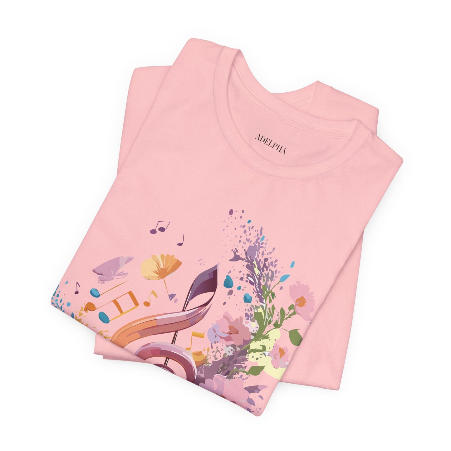 Music Graphic Unisex 100 Cotton Vintage Art with Musical Elements Tee 115