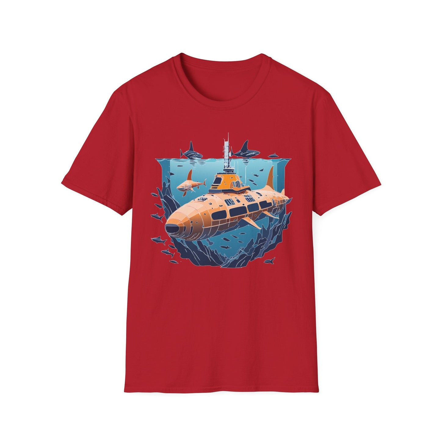 Ocean T Shirt Unisex Gildan Softstyle 64000 Ocean Theme Tee 100 Percent Cotton Fabric