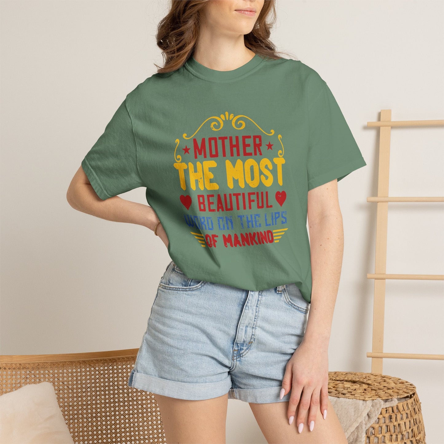 Mom T-shirt Mother Day Mama Tee Unisex Comfort Colors Garment-Dyed Cotton h84