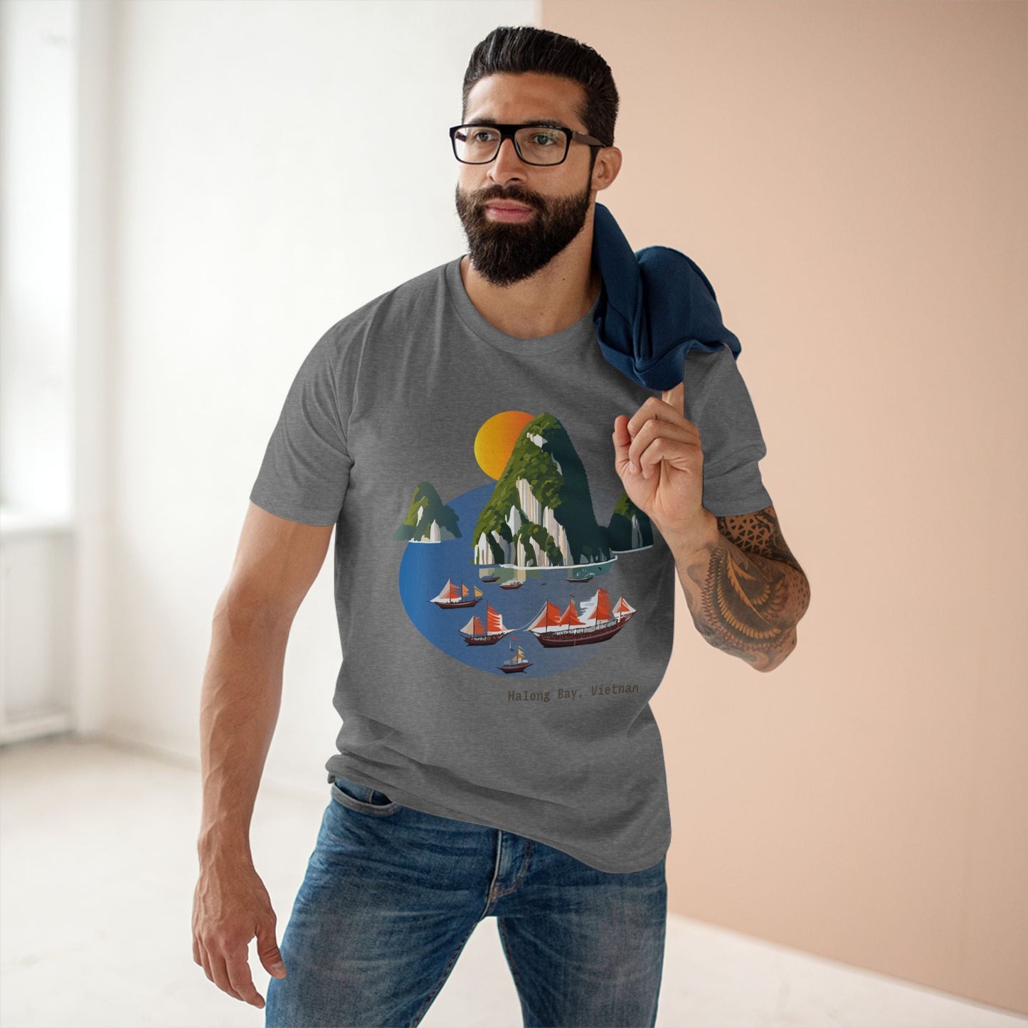Travel Shirt Vietnam Tourists Unisex Premium Cotton Tee with Original Art Design