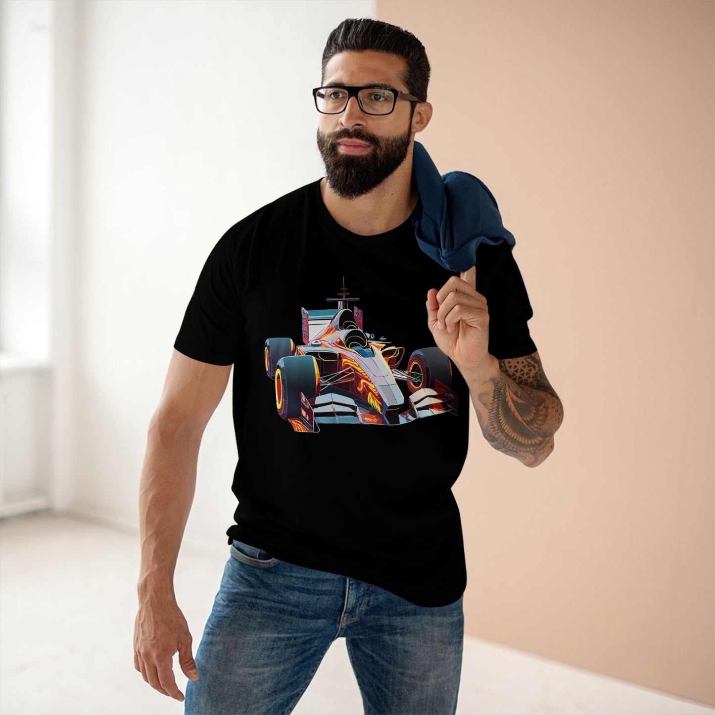 Car Graphic Unisex 100 Cotton Staple Tee 6