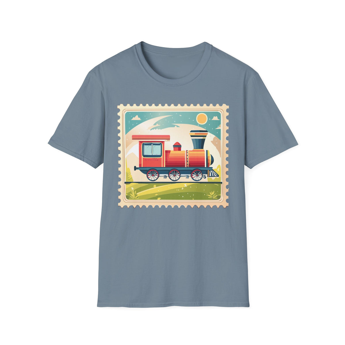Vintage Steam Train T-Shirt | Retro Locomotive Graphic Tee Unisex 100 Cotton Gildan T-Shirt