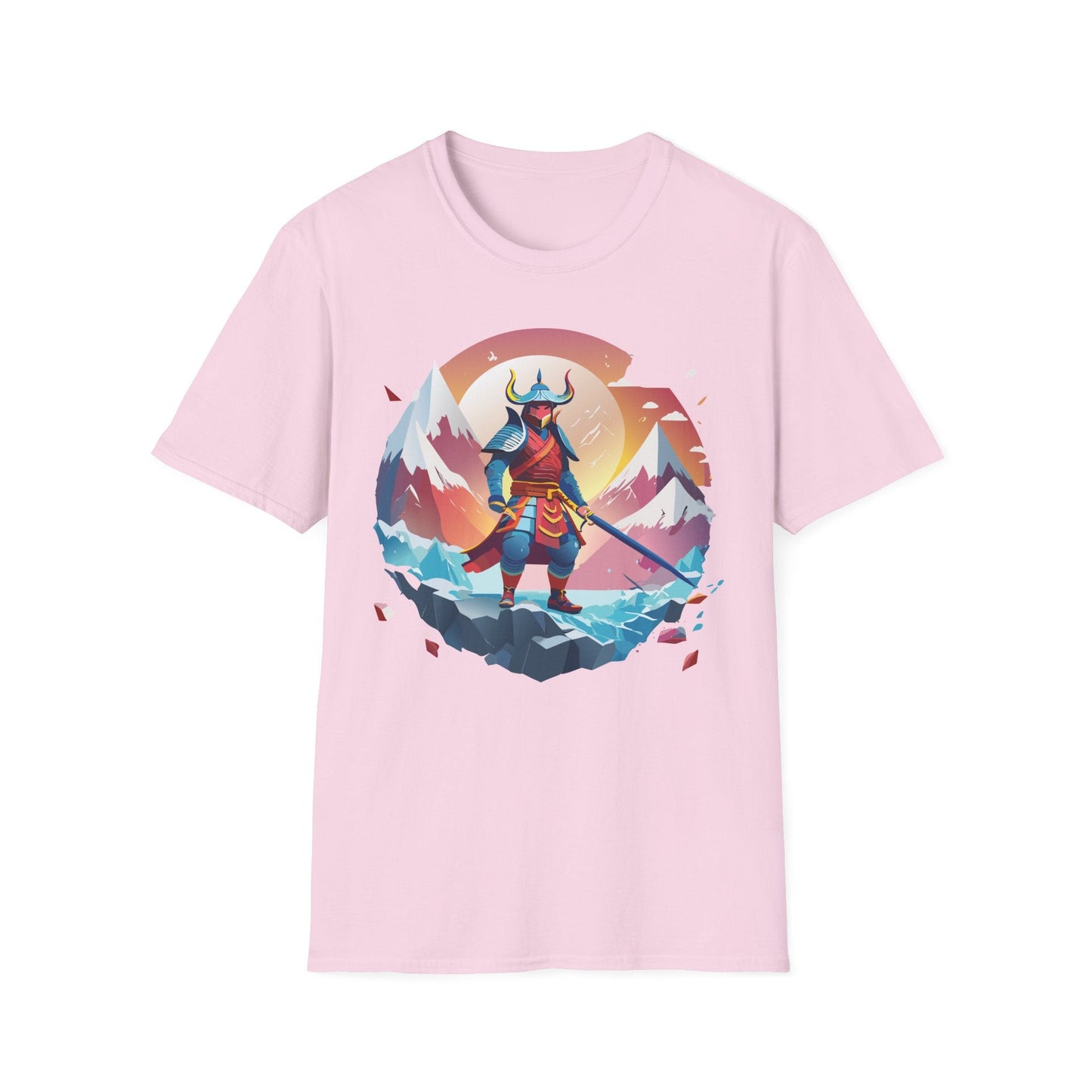 Samurai Style T Shirt Unisex Softstyle 64000 100 Percent Ring Spun Cotton Comfortable Tee
