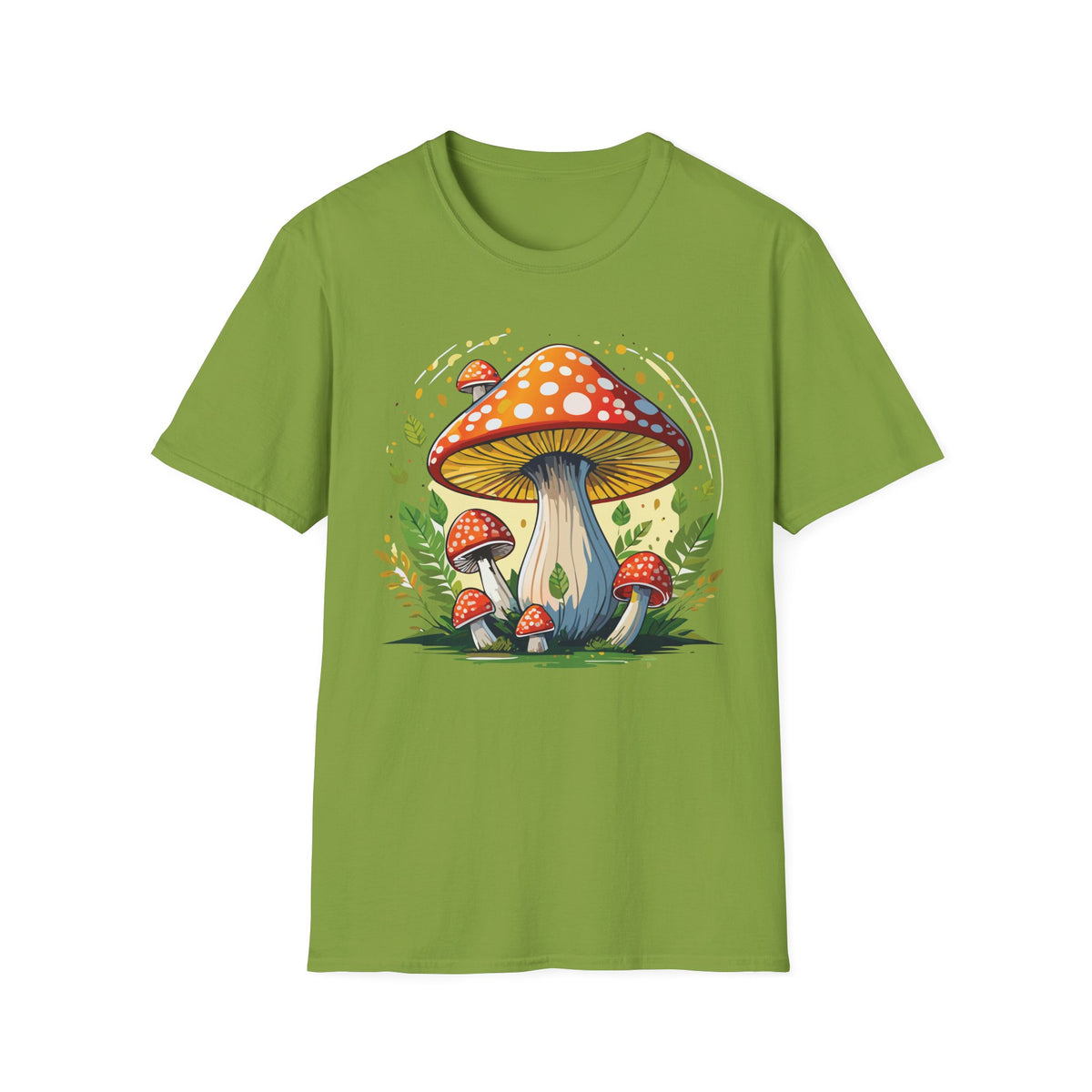 Funny Mashroom Graphic Tee Gildan Unisex 100 Cotton Tee Shirt h24
