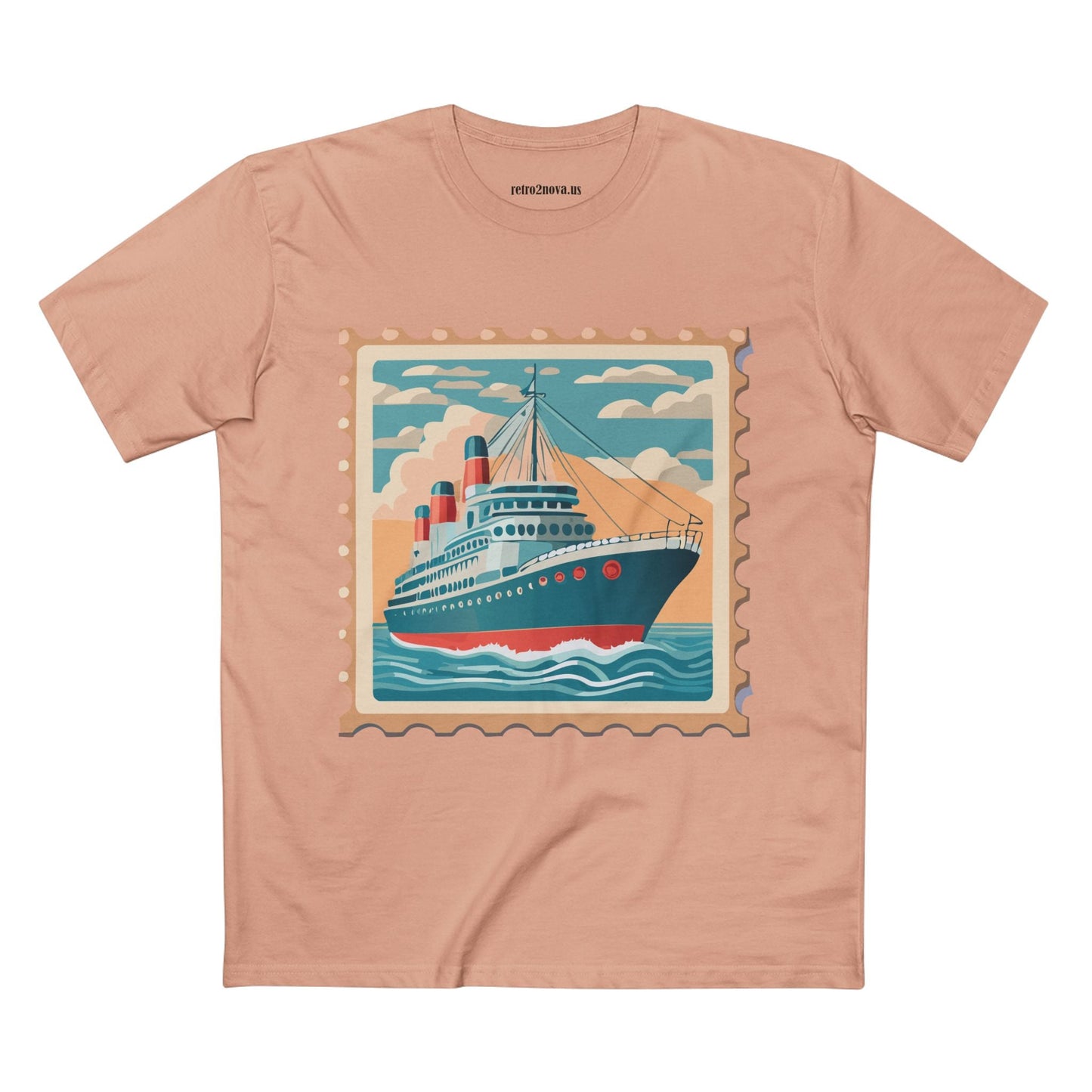 Stamp Shirt Postage Stamp Tee PS43 Unisex Premium Cotton Art Tee Retro2Nova Classic Art Collection