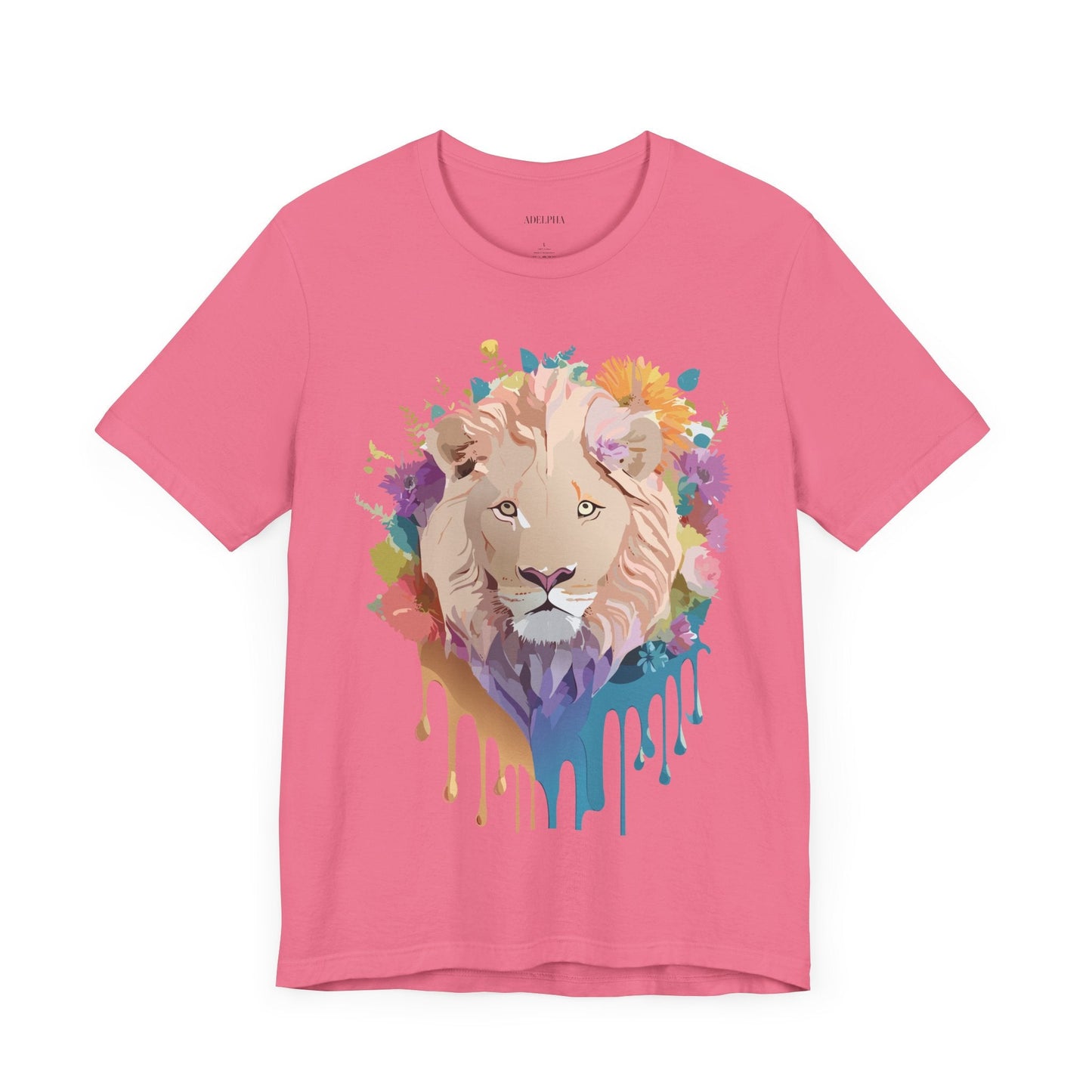 Lion Graphic Tee Unisex Short Sleeve Shirt By Adelpha Vintage Inspired Premium Artwork