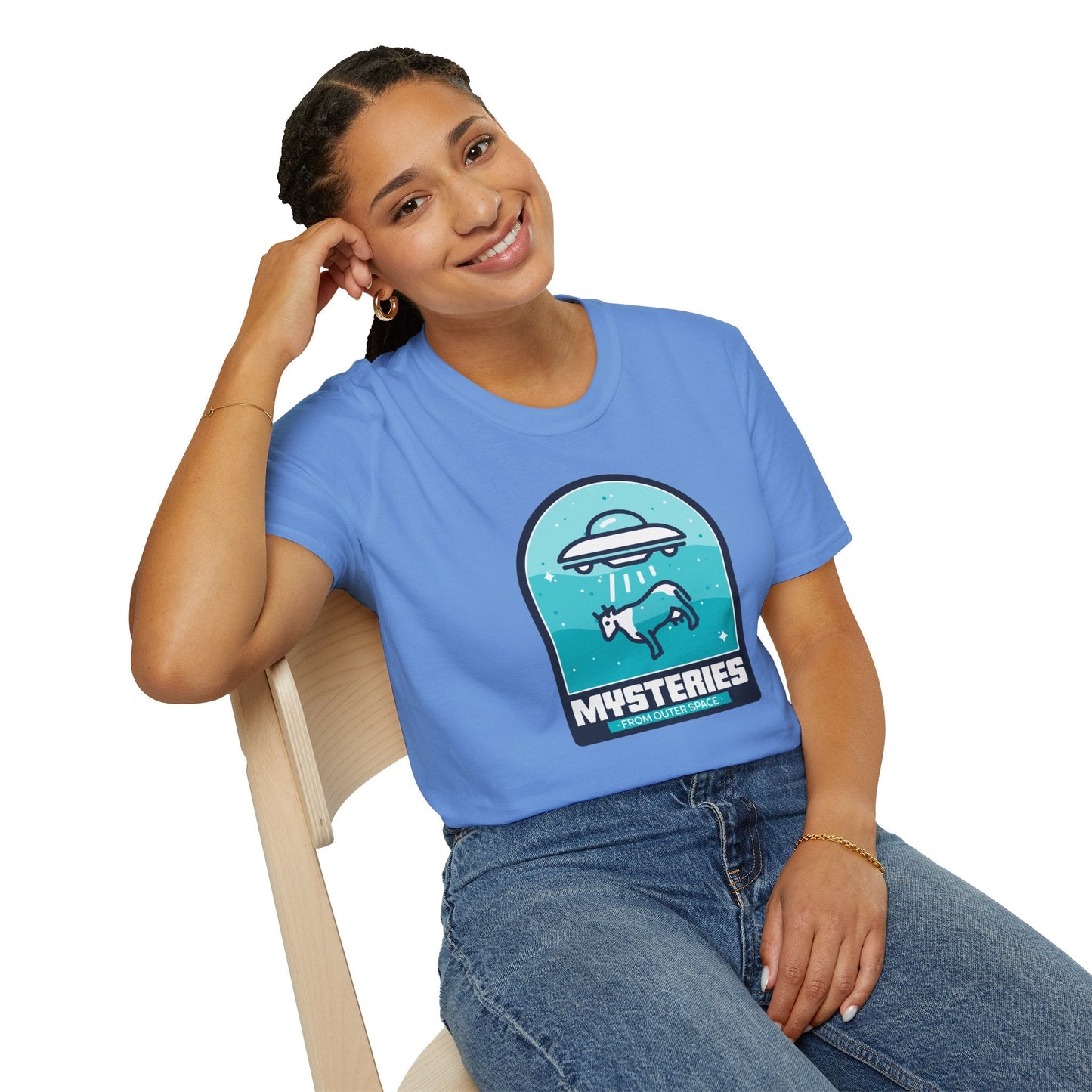 Mysteries UFO Abduction TShirt  Retro Alien Space Graphic Tee