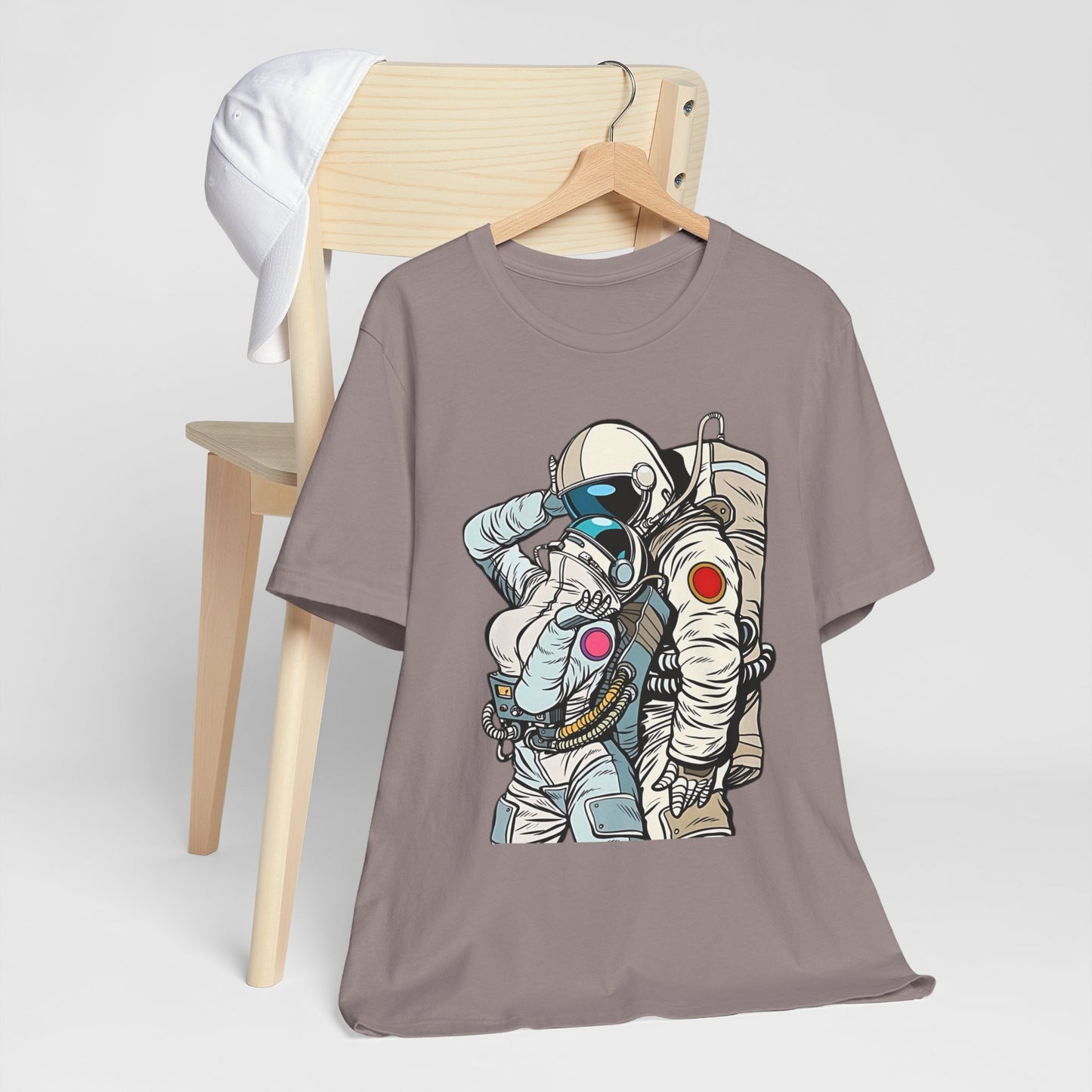 Unisex Astronaut T-shirt, Space Lovers Tee, Cosmic Top, Astronaut Graphic Tee, Cosmos Graphic T-Shirt, Love Shirt Art T-Shirt