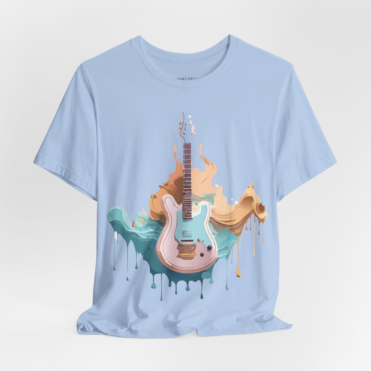 Music Graphic Unisex 100 Cotton Vintage Art with Musical Elements Tee 46