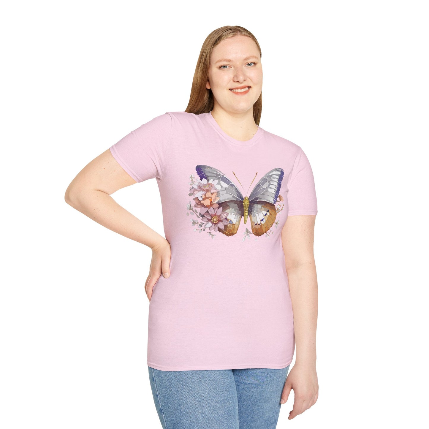 Butterfly Shirt Unisex T Shirt 100 Percent Ring Spun Cotton Gildan Softstyle Tee