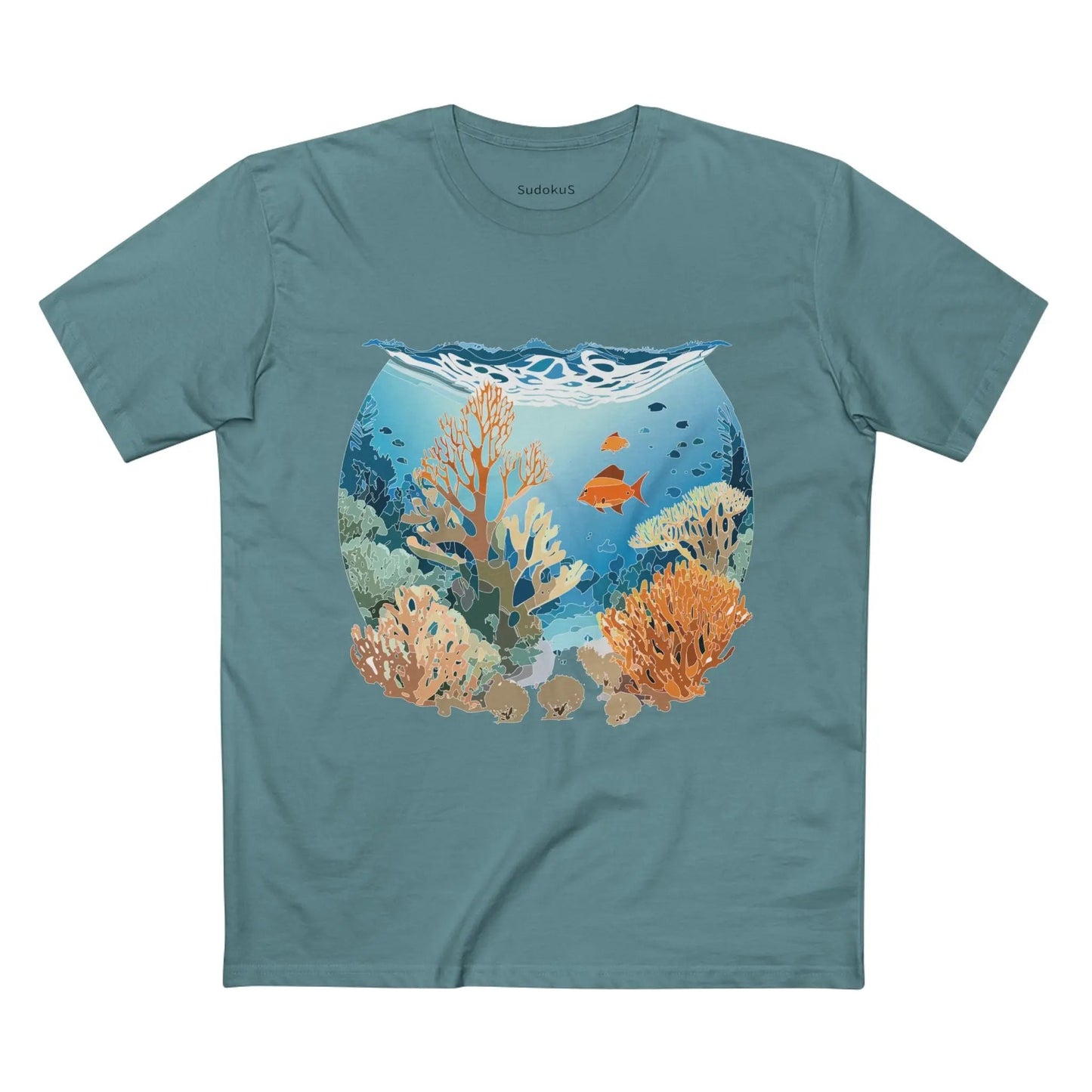 Ocean Coast Graphic Unisex 100 Cotton Staple Tee 1