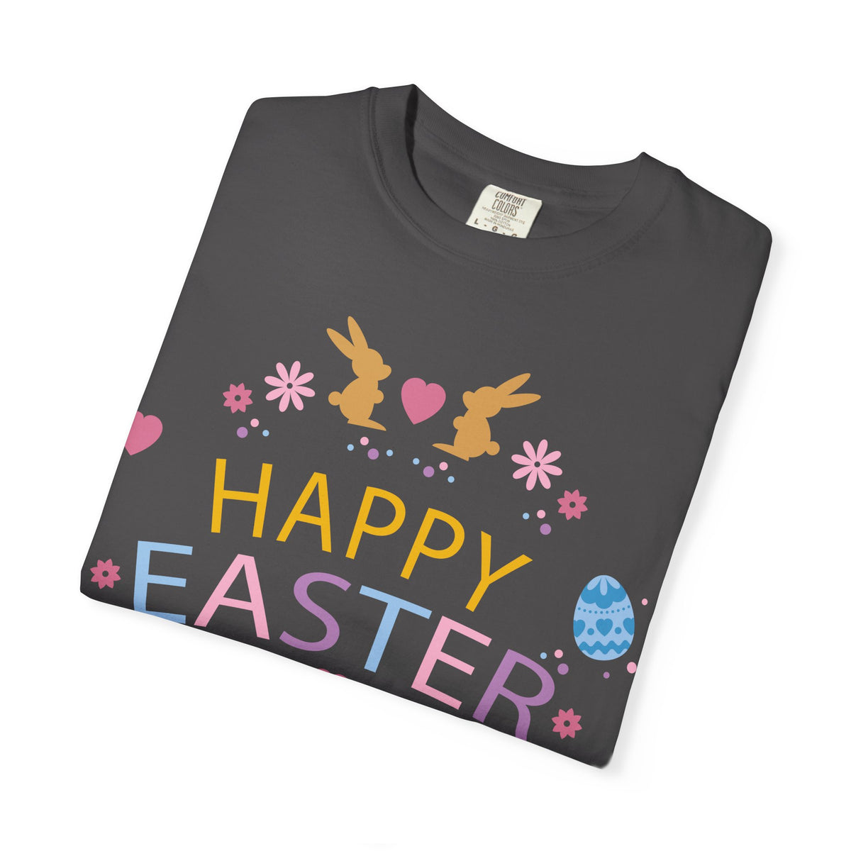 Easter Bunny Heart T-Shirt, Tee Shirt with Easter Signature, T Shirt with Easter Prints, Tee Shirt with Easter Design 2