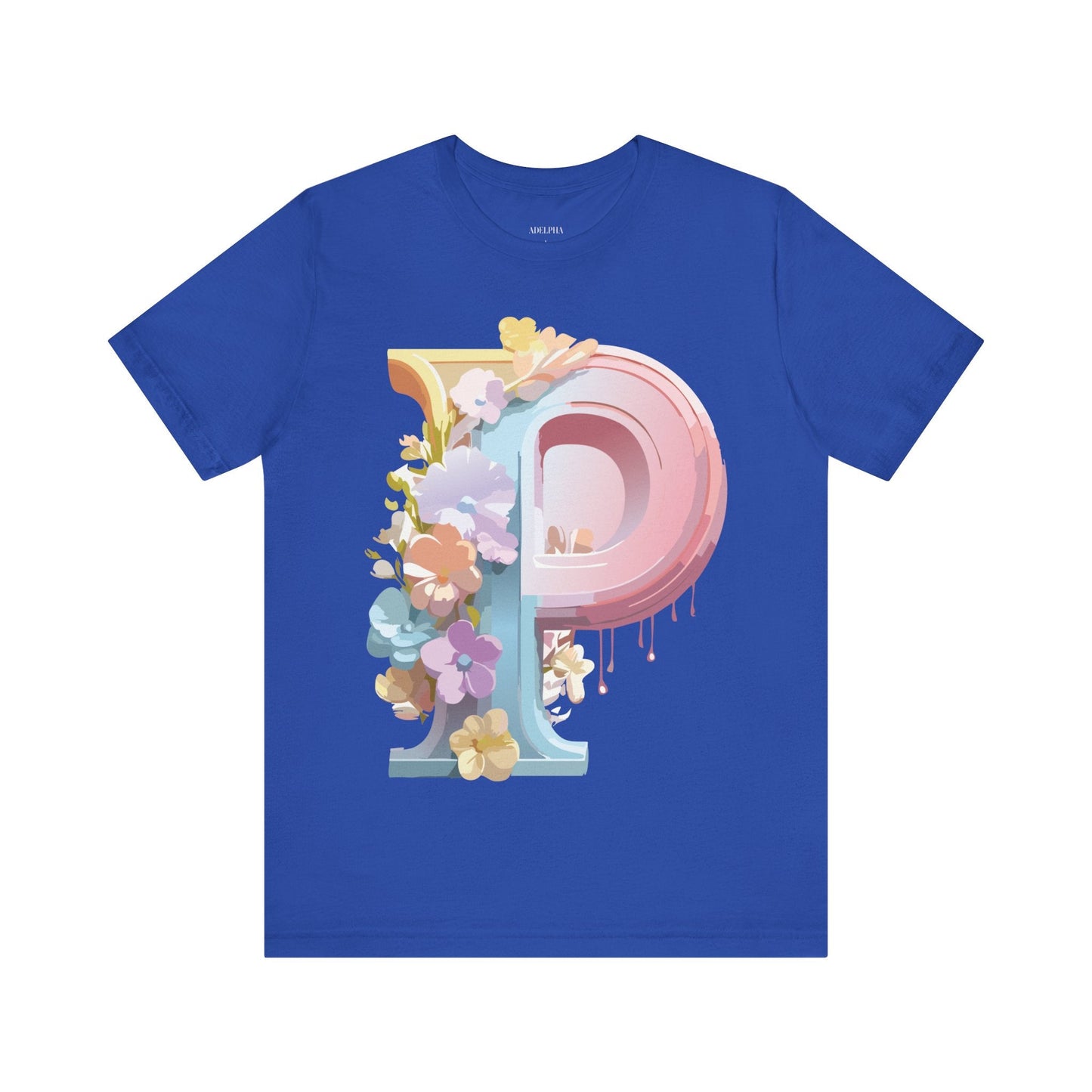Letter P Shirt Graphic Tee Unisex Jersey Short Sleeve Adelpha Vintage Inspired Artwork