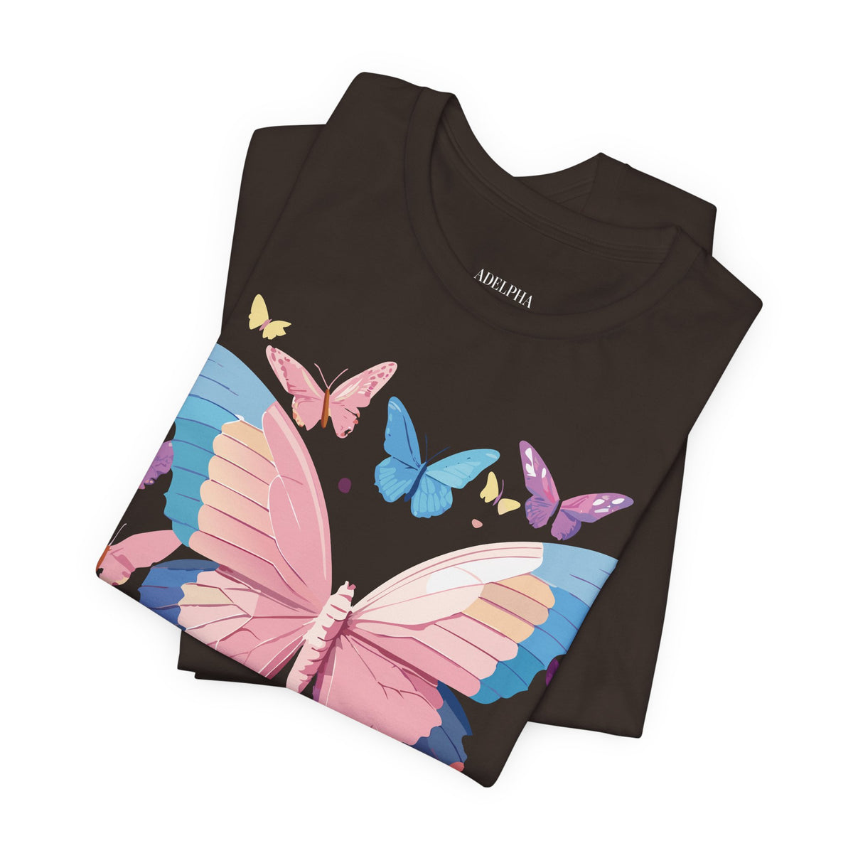 Butterfly Graphic Unisex Cotton Bella+Canvas Tee with Art Design n62