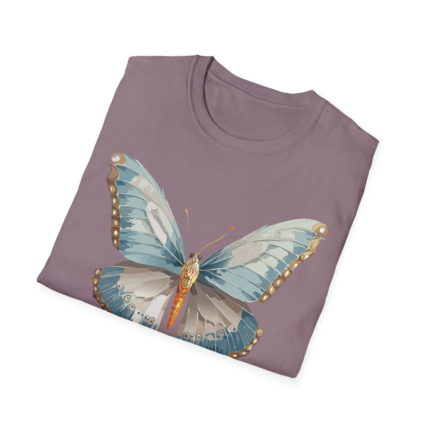Butterfly Emblem Shirt Unisex T Shirt Gildan Softstyle 64000 Monarch Print Cotton Tee Everyday
