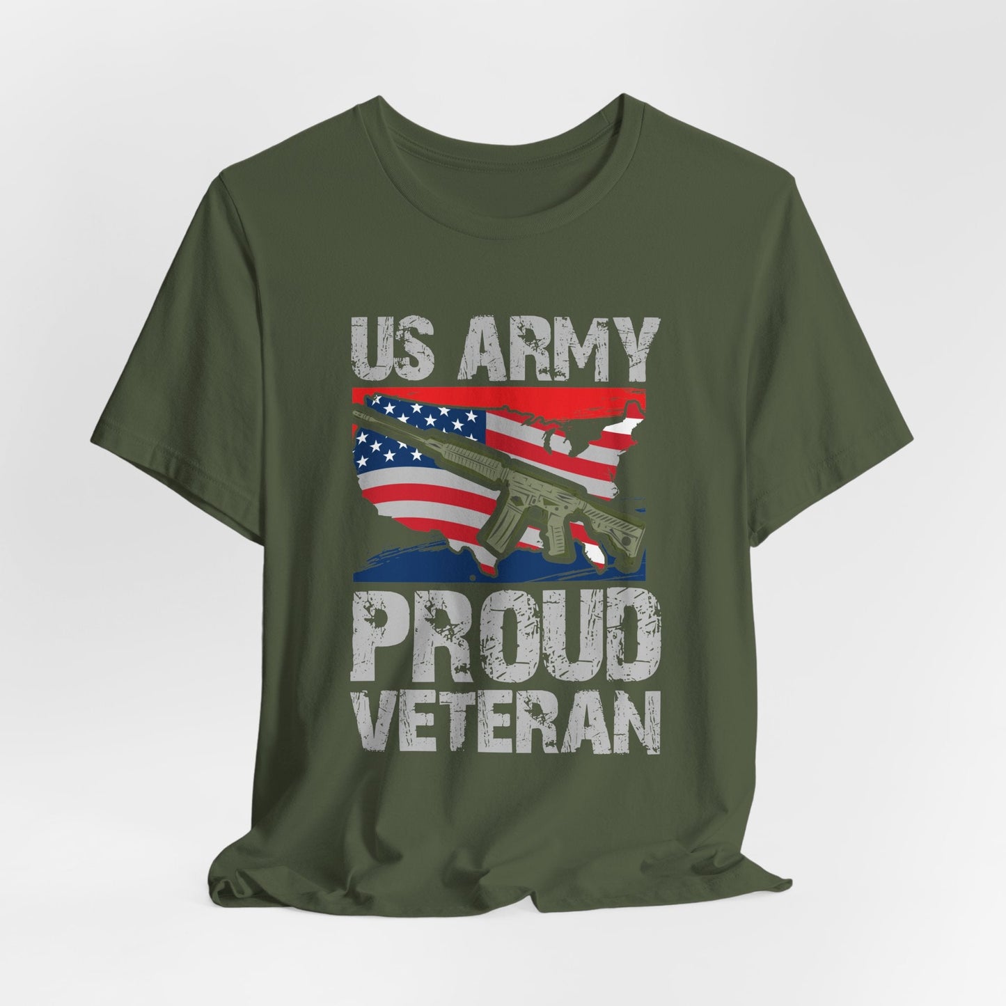 Army Veteran Patriotic Graphic Design Unisex Cotton T-Shirt v21